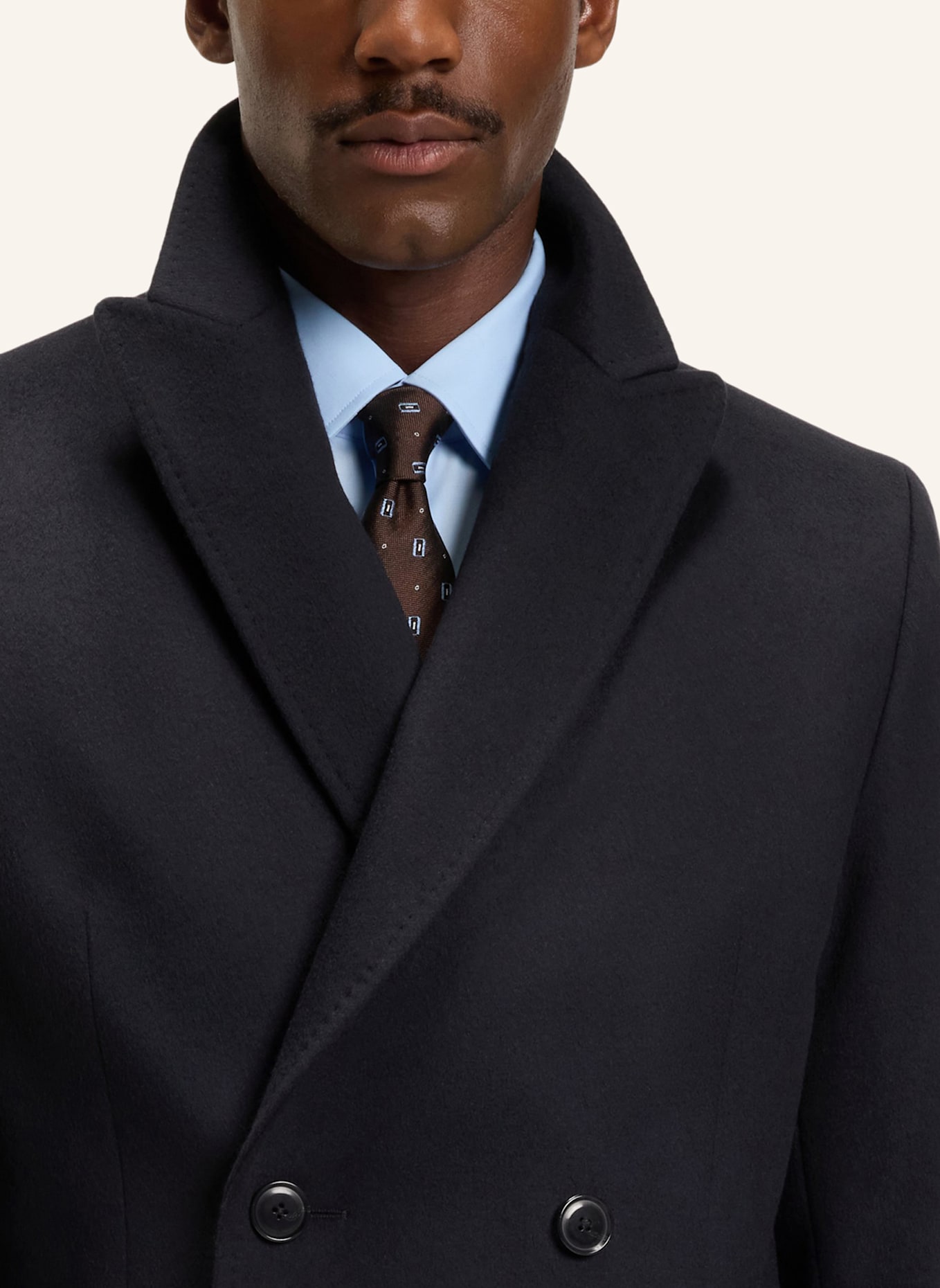 BOSS Klassischer Mantel H-HYDE-DB-PEAK-234 Slim Fit: DUNKELBLAU