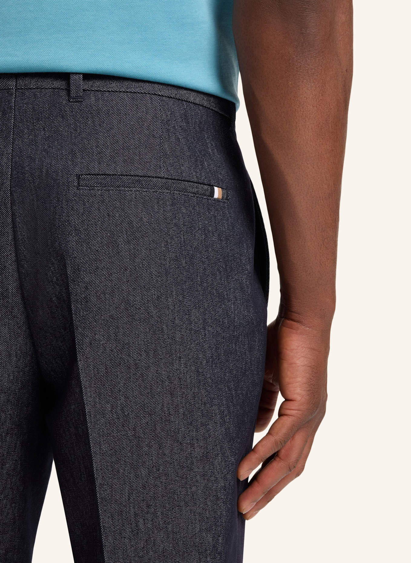 BOSS Business Hose C-PERIN-PL-253 Tapered Fit: DUNKELBLAU