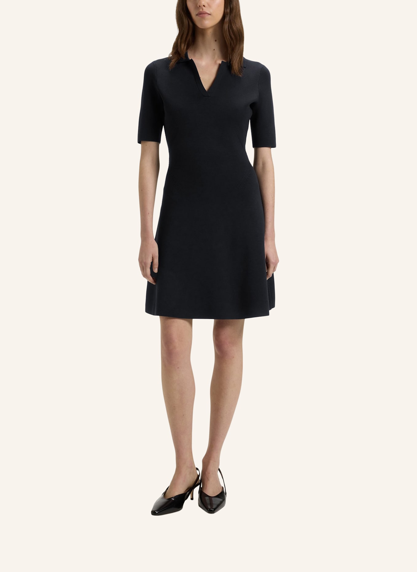 BOSS Gestricktes Kleid FELITA: DUNKELBLAU