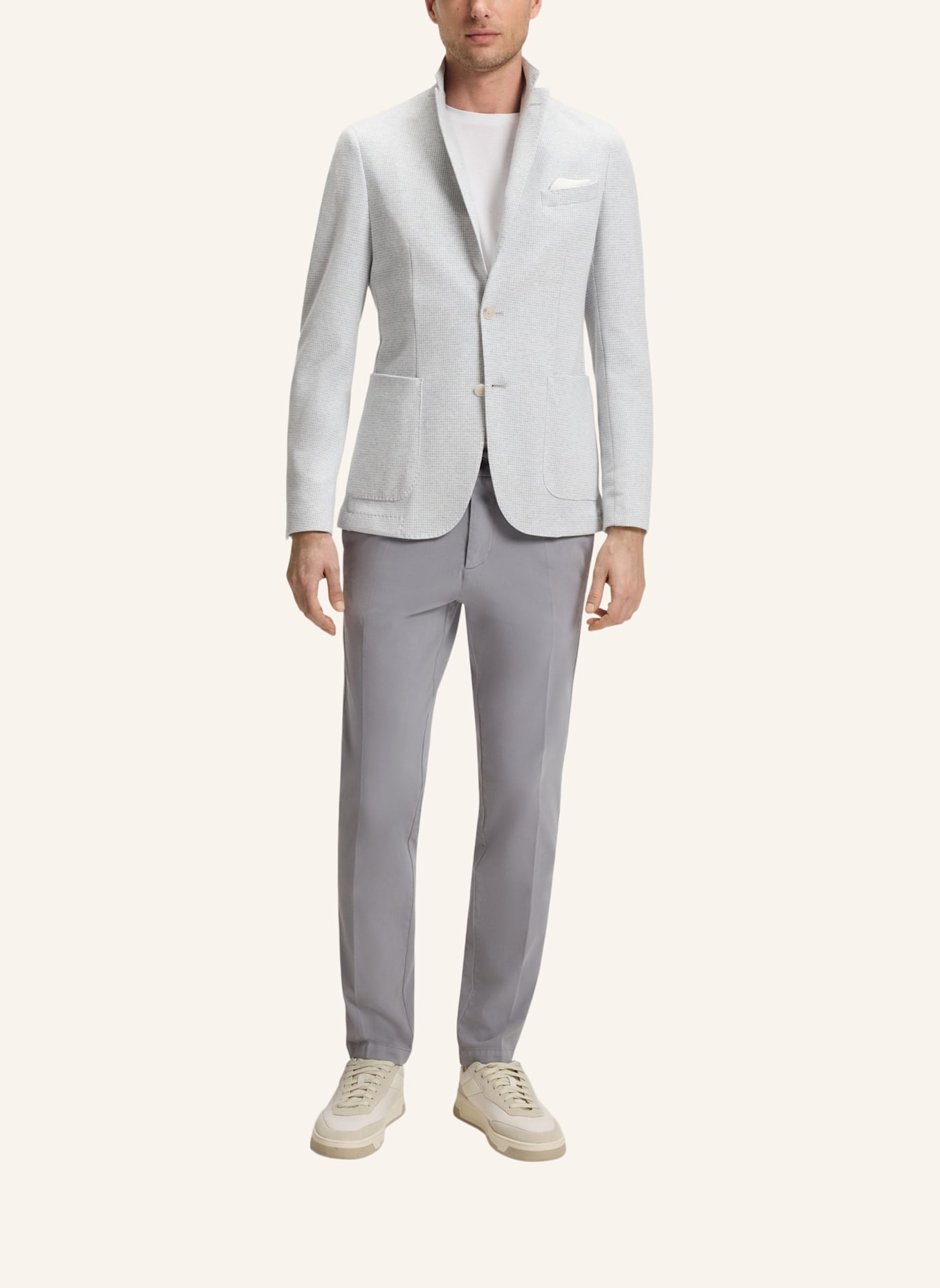 BOSS Casual Hose H-KANE1 Modern Fit: GRAU/ HELLGRAU