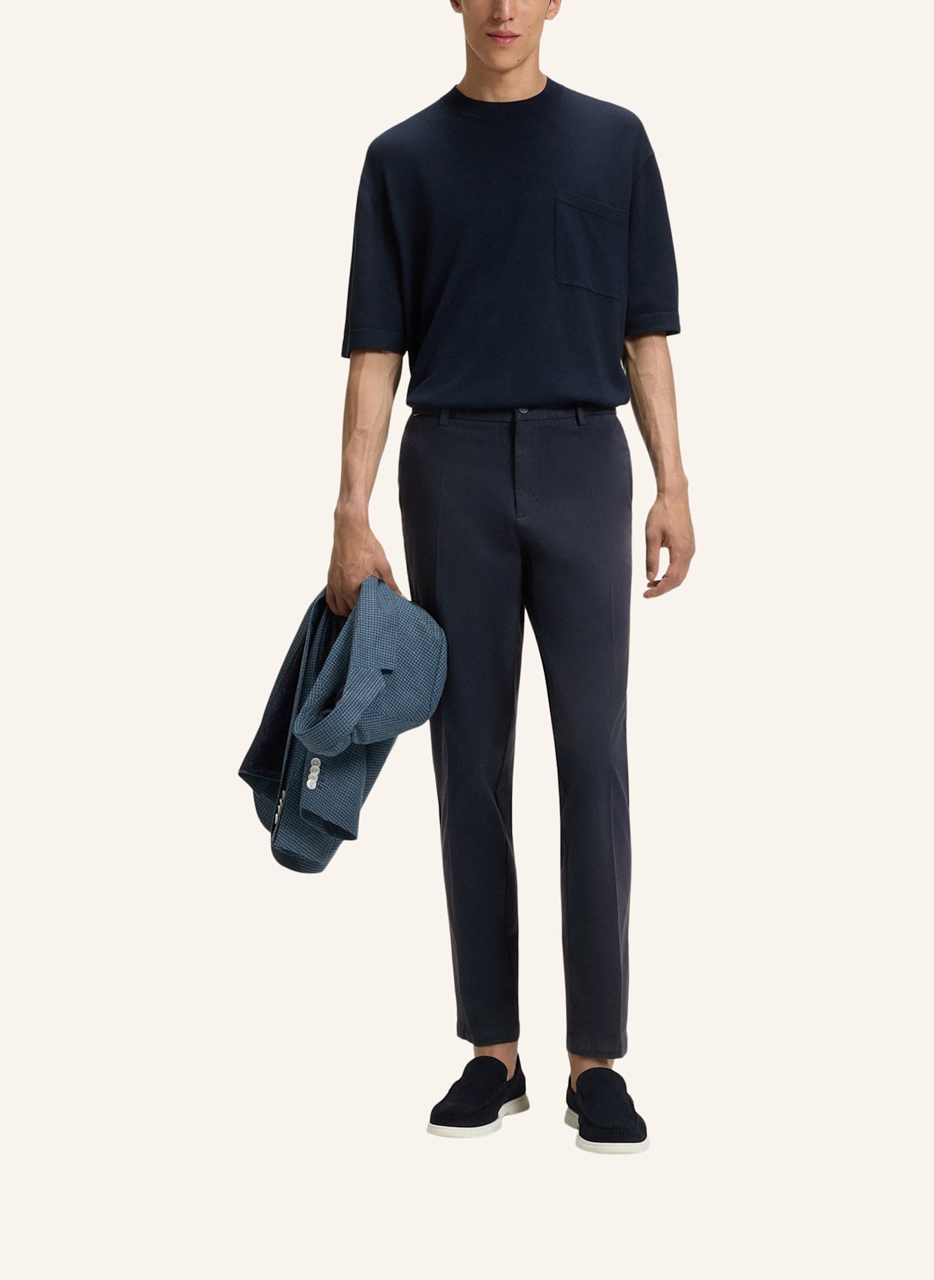 BOSS Casual Hose H-KANE1 Modern Fit: DUNKELBLAU