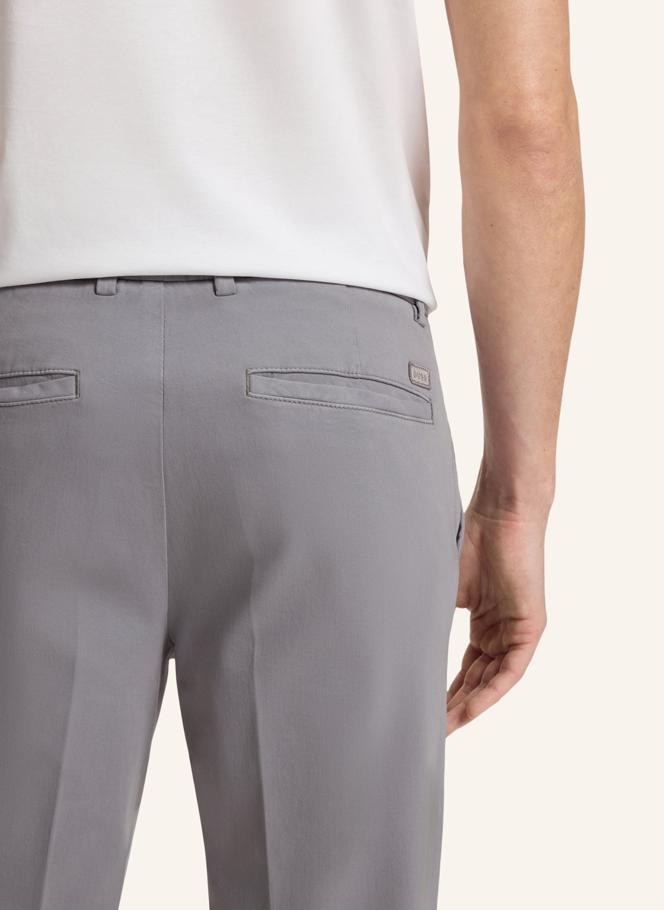 BOSS Casual Hose H-KANE1 Modern Fit: GRAU/ HELLGRAU