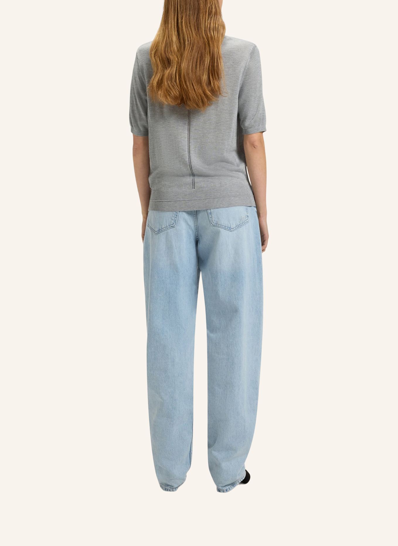 BOSS Pullover C_FIAFFUSA Regular Fit: SILBER