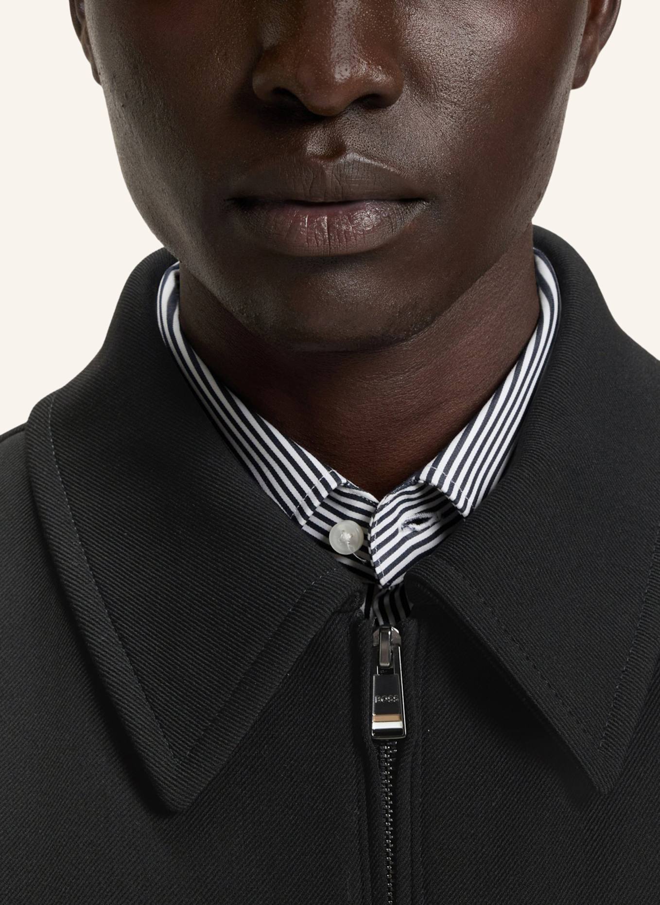 BOSS Klassischer Mantel H-CHARLY-253 Regular Fit: SCHWARZ