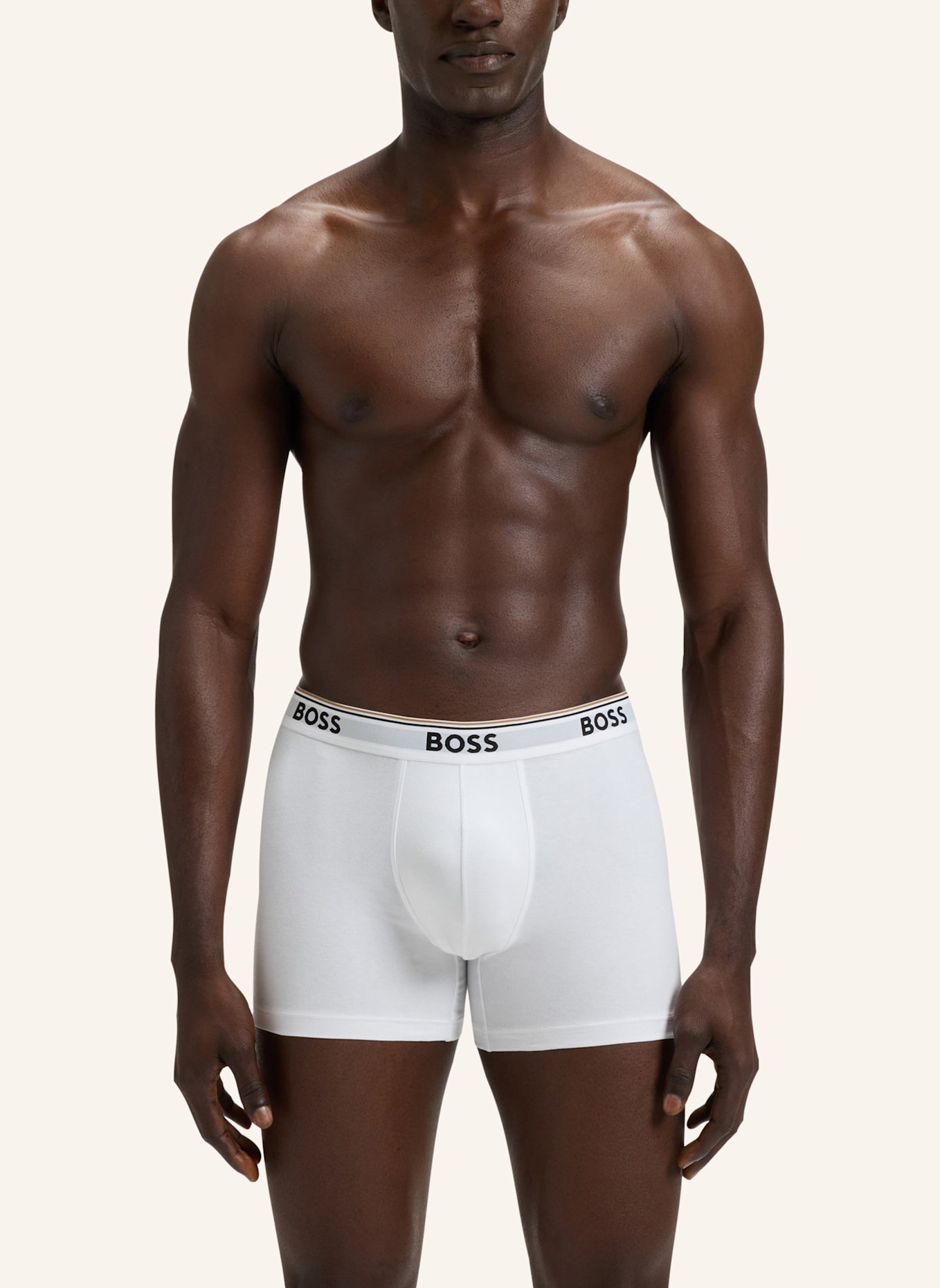 BOSS 3er-Pack Boxershorts POWER: WEISS