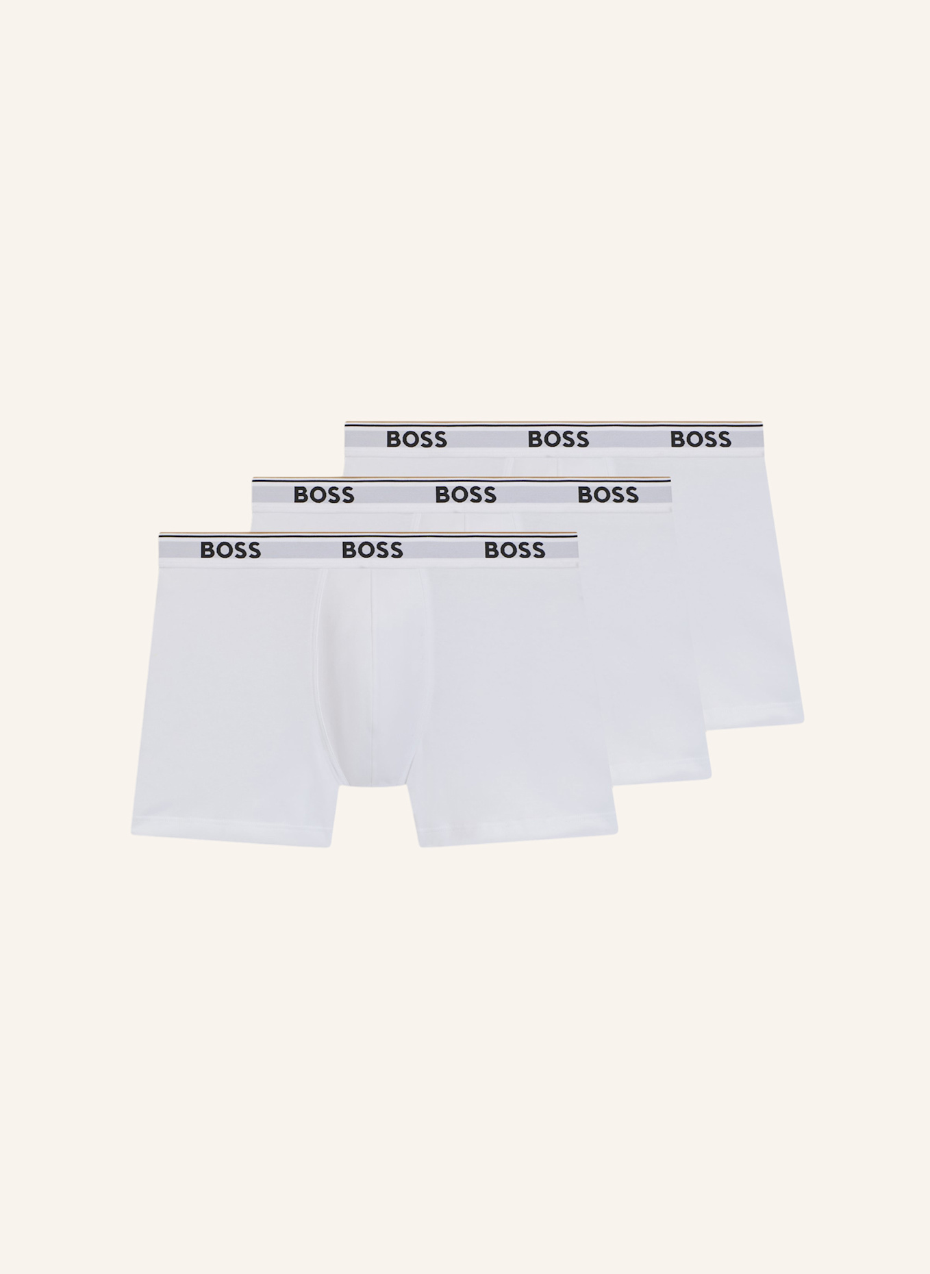 BOSS 3er-Pack Boxershorts POWER: WEISS