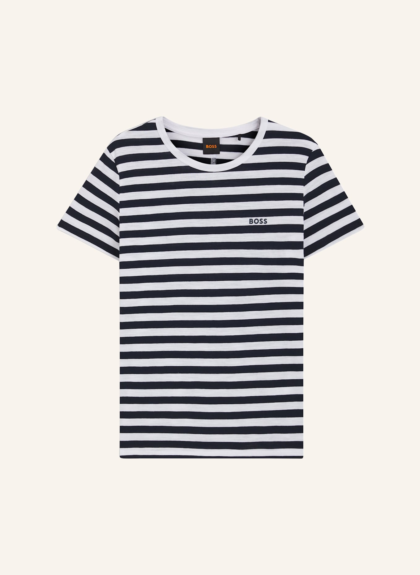 BOSS T-Shirt C_ESLA_STRIPED Slim Fit: WEISS