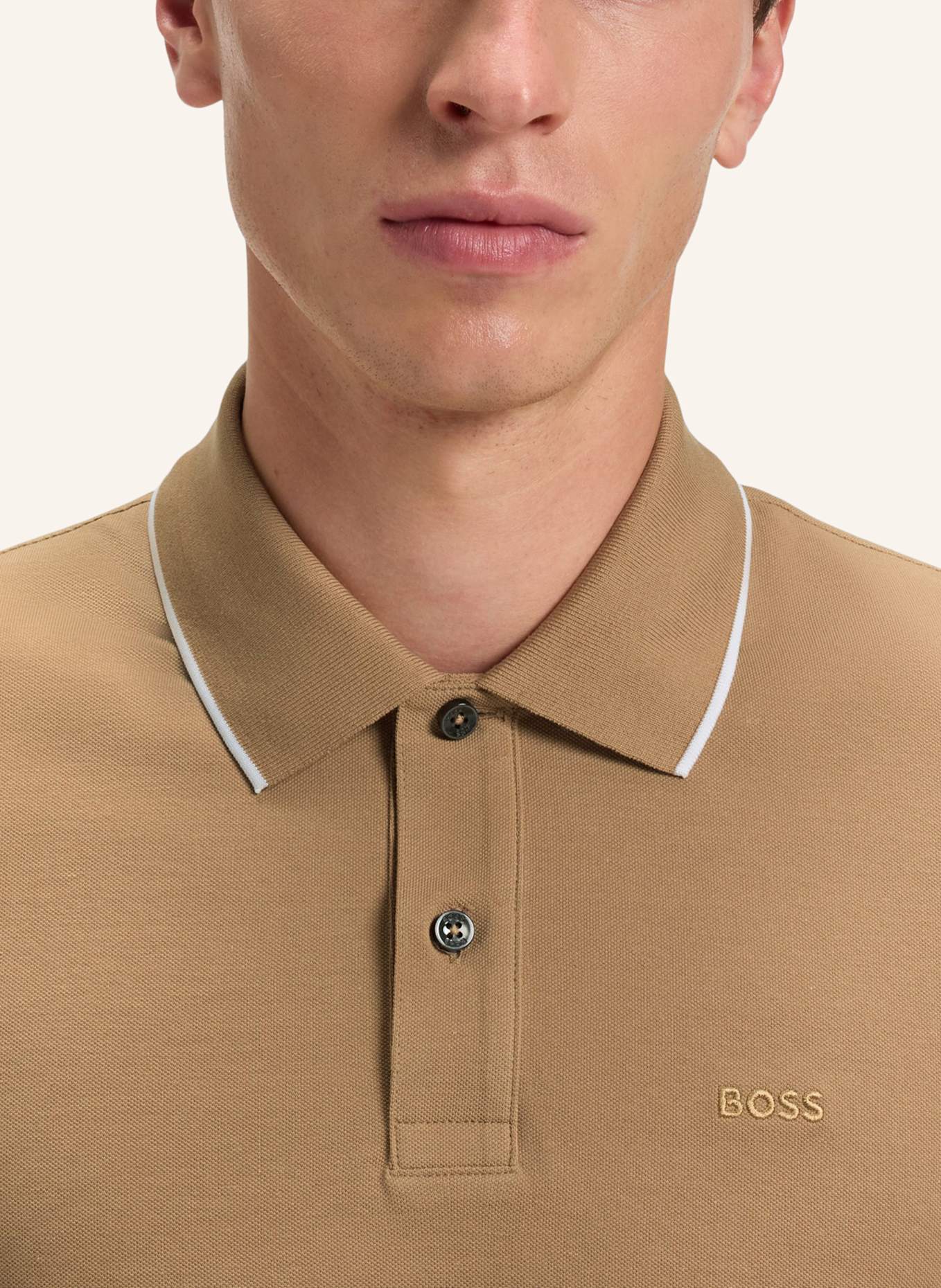 BOSS Poloshirt PARLAY 250_IN Regular Fit: BEIGE