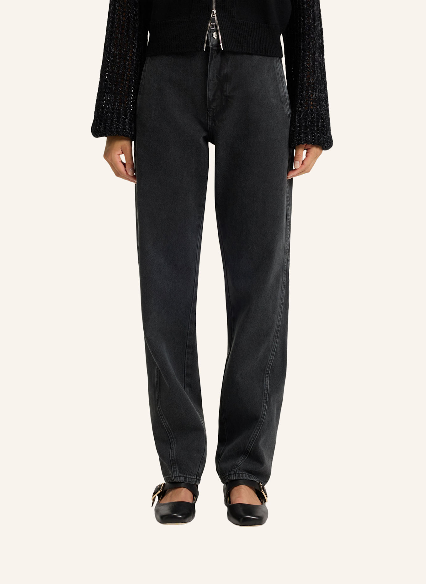 BOSS Jeans DAELYA 2.0 Relaxed Fit: DUNKELGRAU