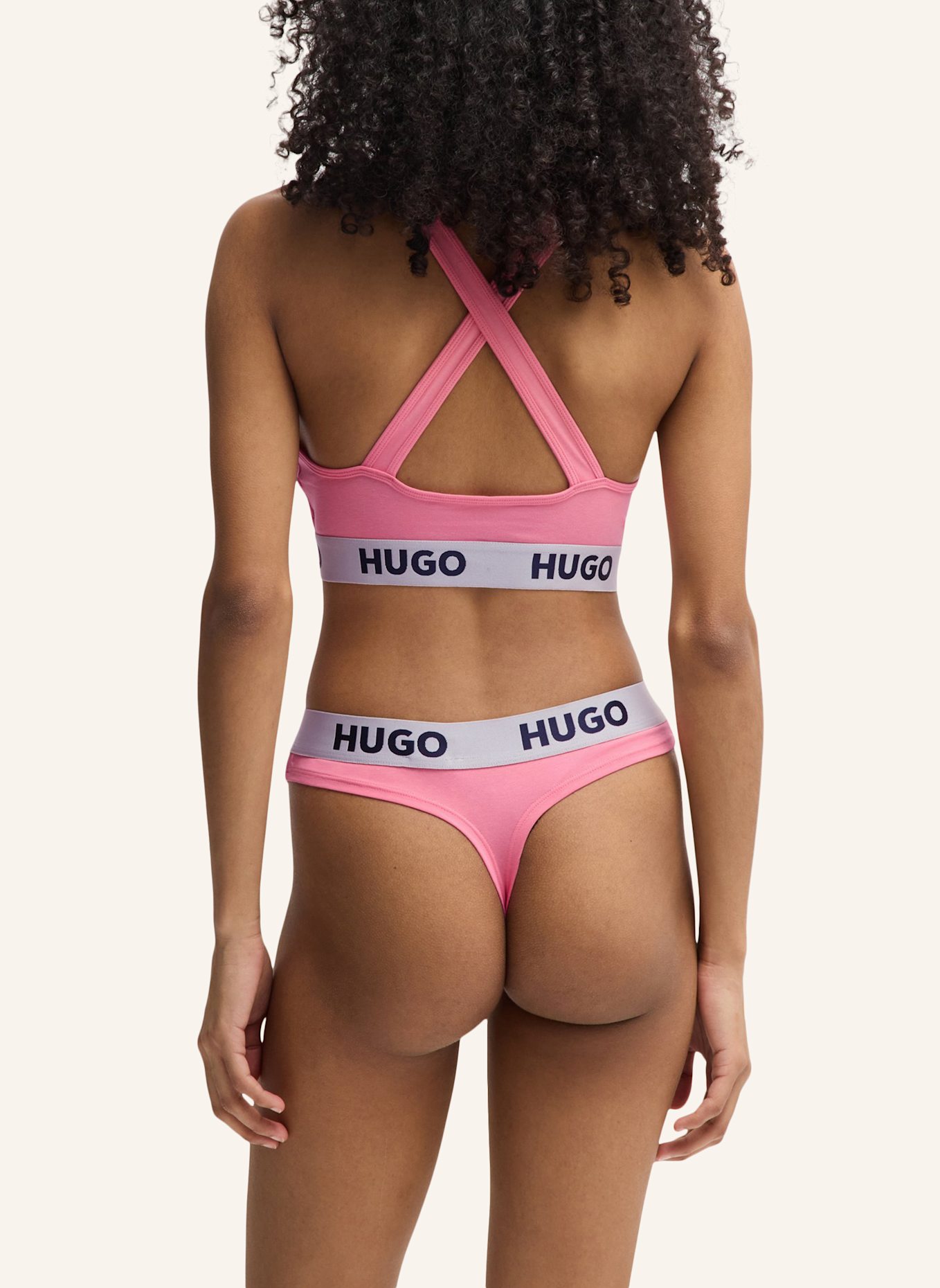 HUGO Bh BRALETTE PADDED SPORTY LOGO: HELLROT