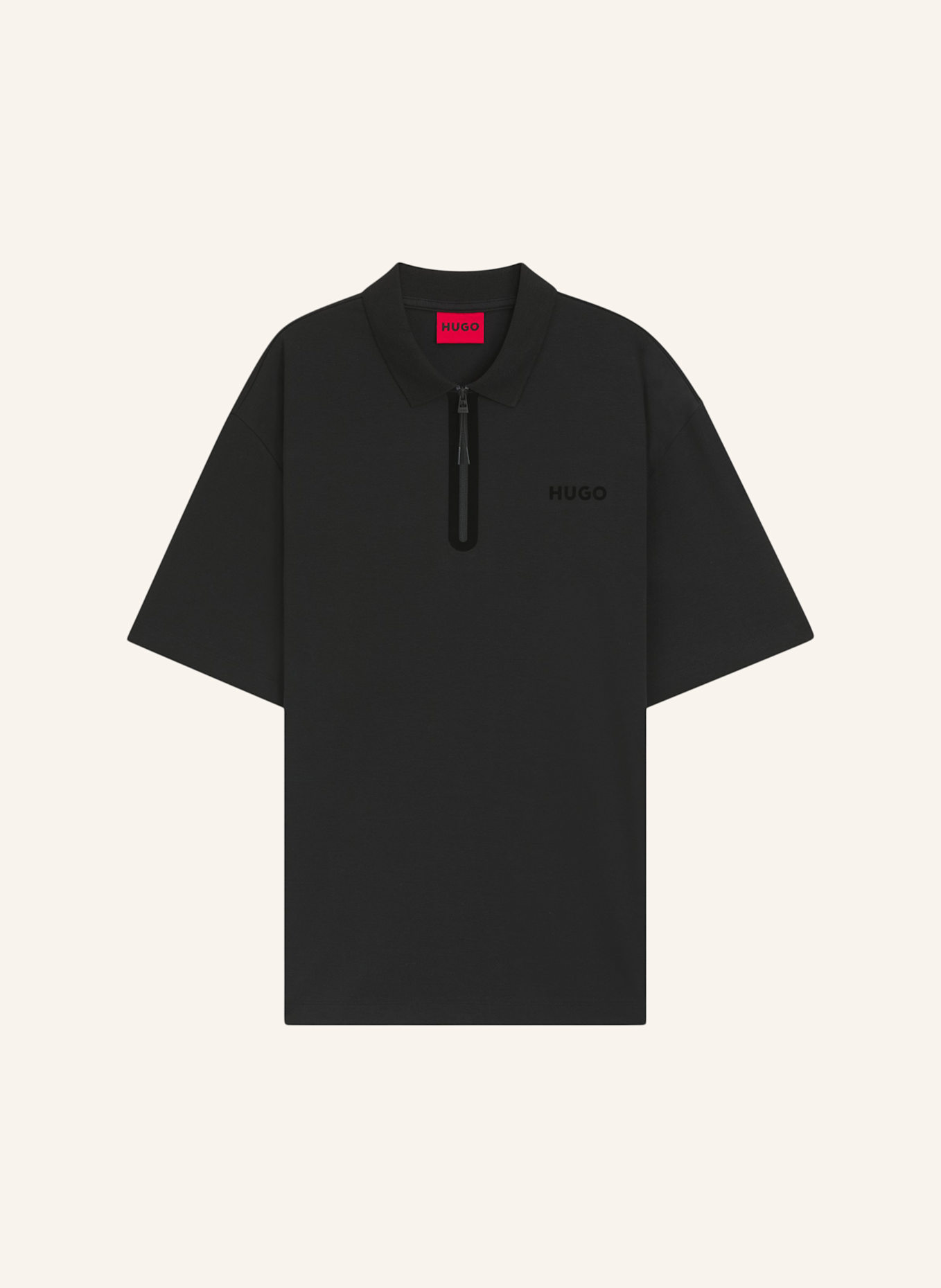 HUGO Poloshirt DUBILO Relaxed Fit: SCHWARZ
