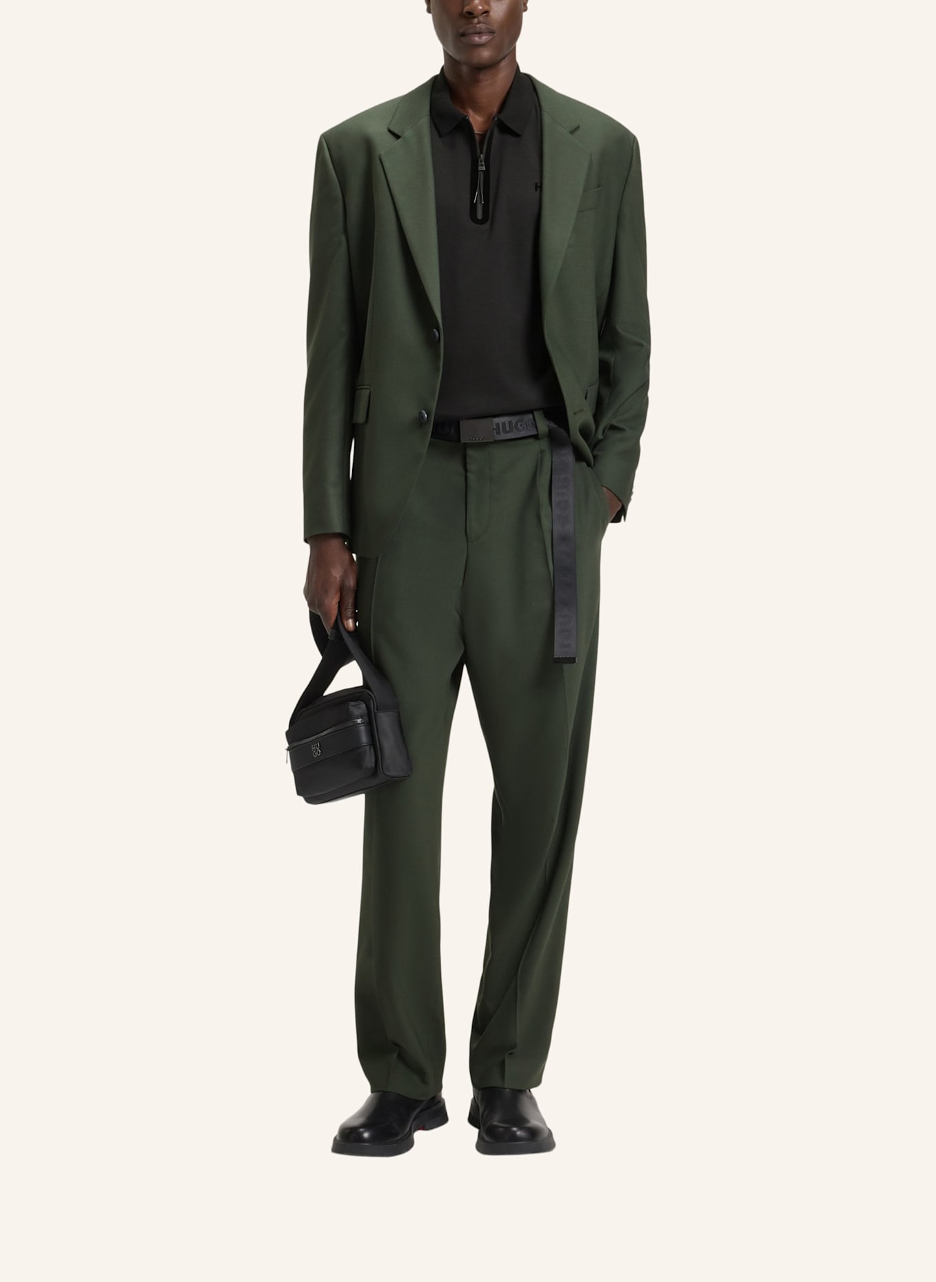 HUGO Poloshirt DUBILO Relaxed Fit: SCHWARZ