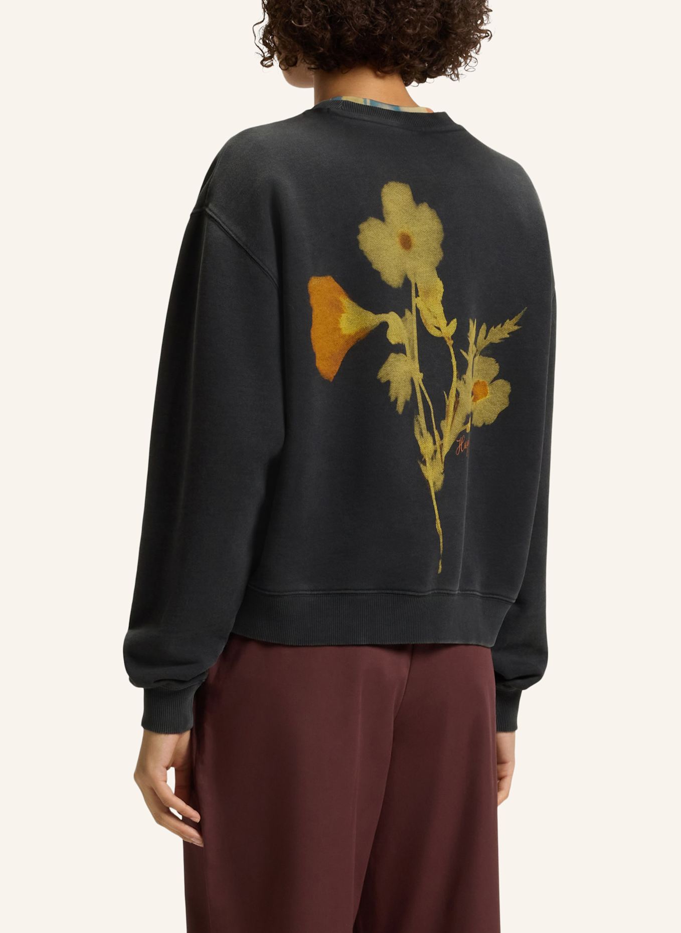 HUGO Sweatshirt DEROXINA_4 Oversize Fit: SCHWARZ