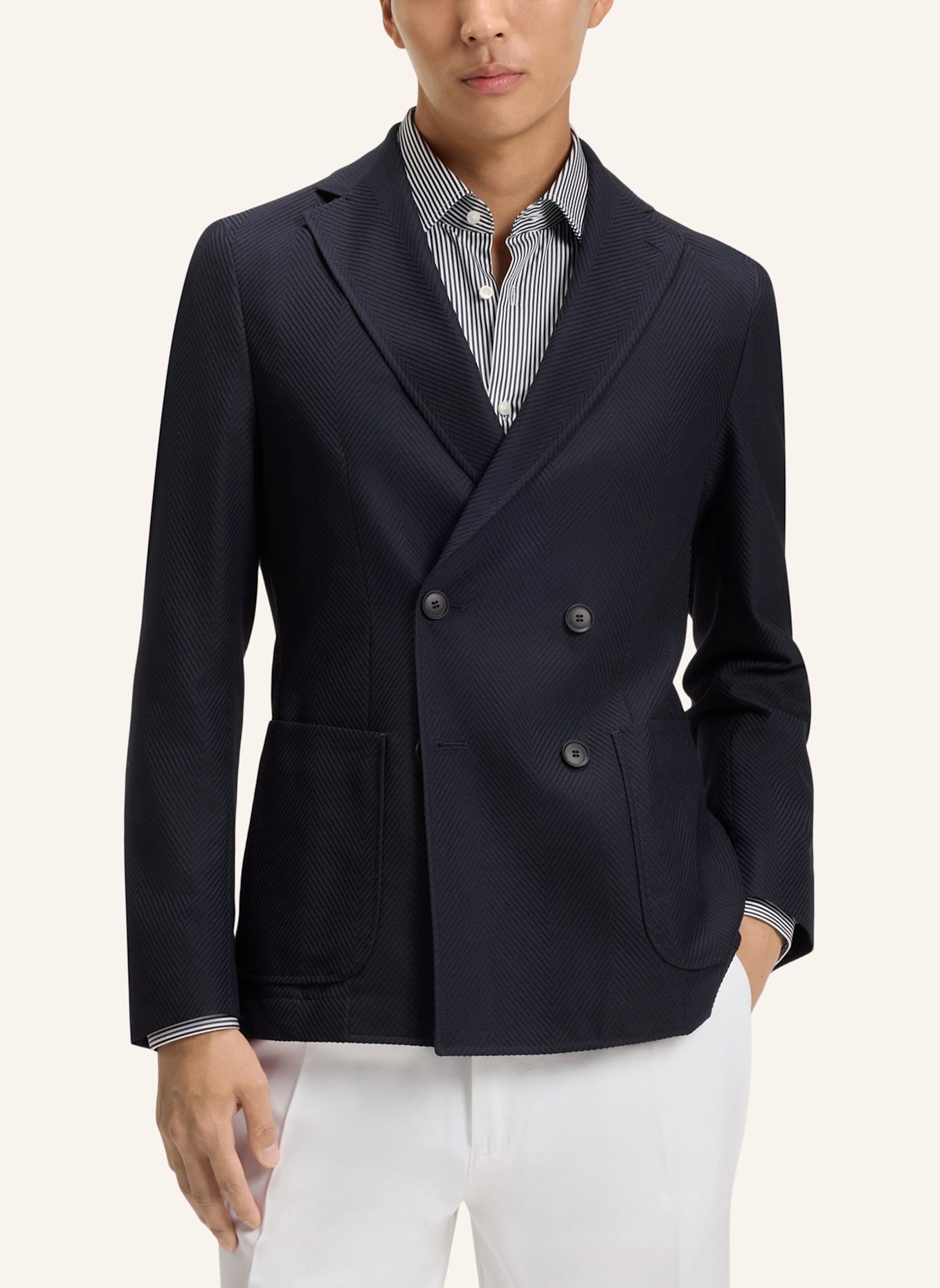 BOSS Blazer C-HANRY-DB-254 Slim Fit: DUNKELBLAU