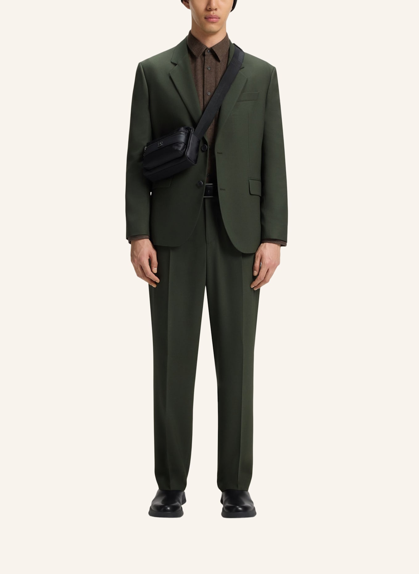 HUGO Business Anzug KARLO-FLIPS251X Modern Fit: DUNKELGRÜN