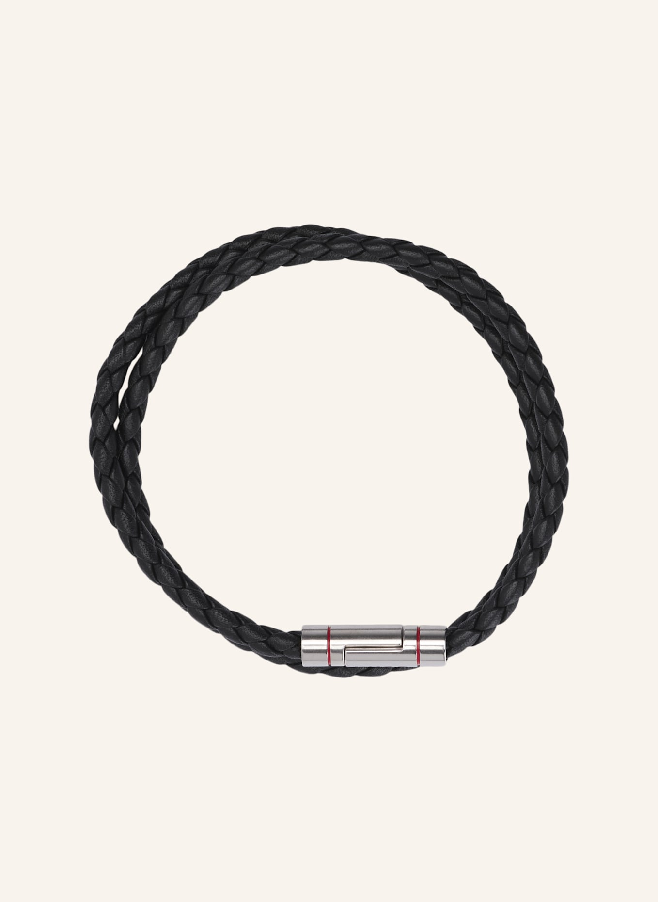 HUGO Armband E-DOUBLEBRAID2-BRA: SCHWARZ