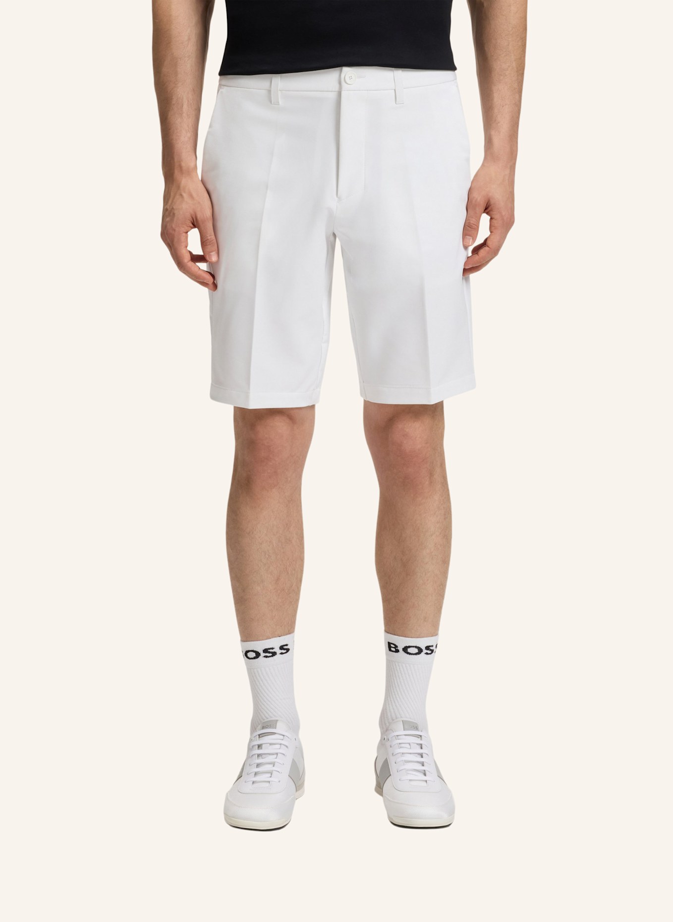 BOSS Short S_COMMUTER_10.5 INCH Slim Fit: WEISS