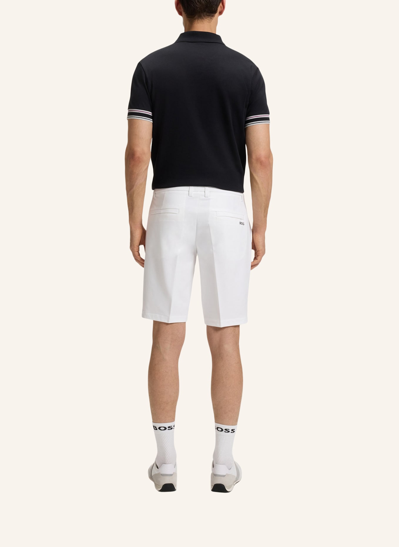 BOSS Short S_COMMUTER_10.5 INCH Slim Fit: WEISS