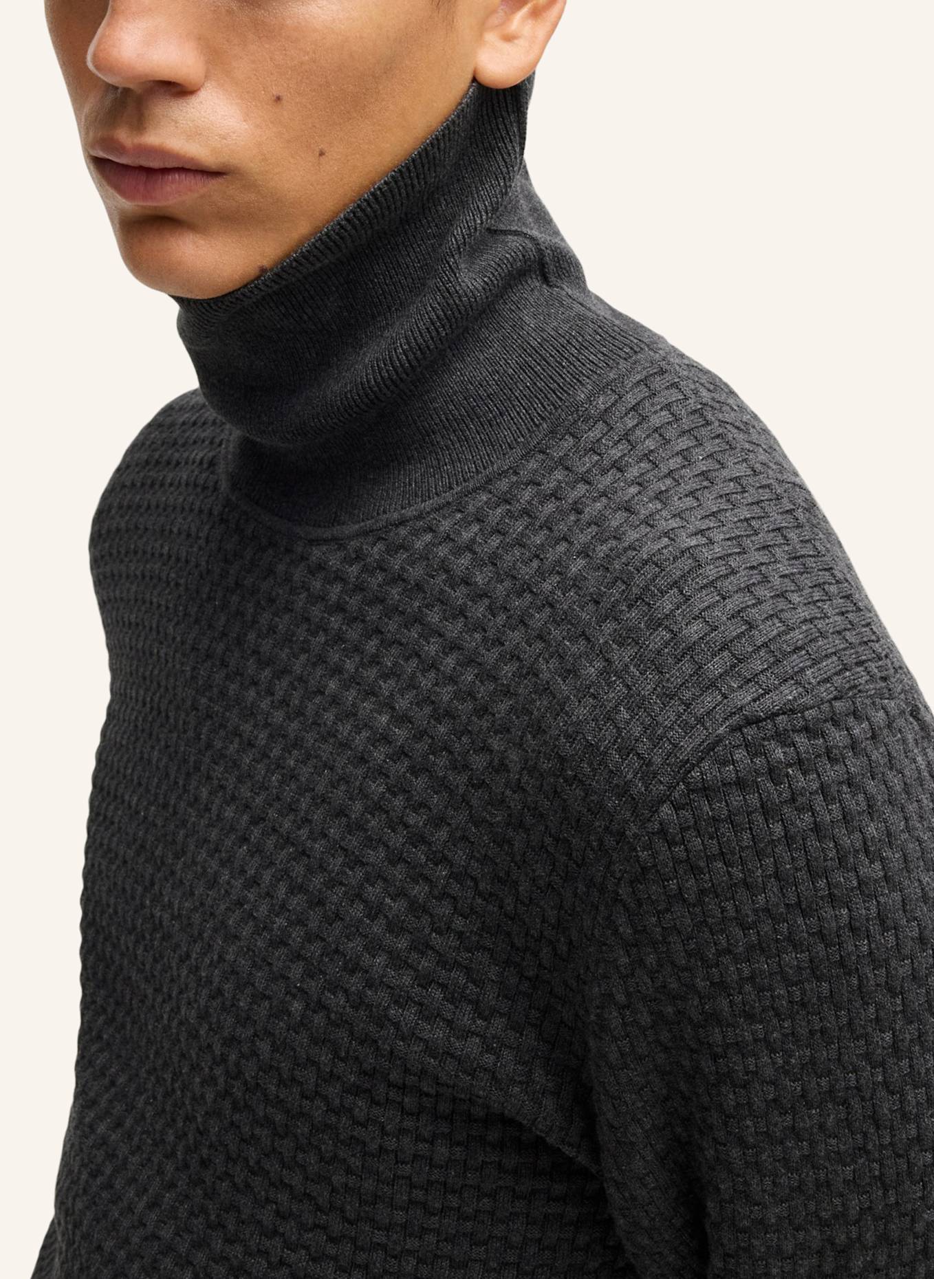 HUGO Pullover SMATTOR Regular Fit: DUNKELGRAU