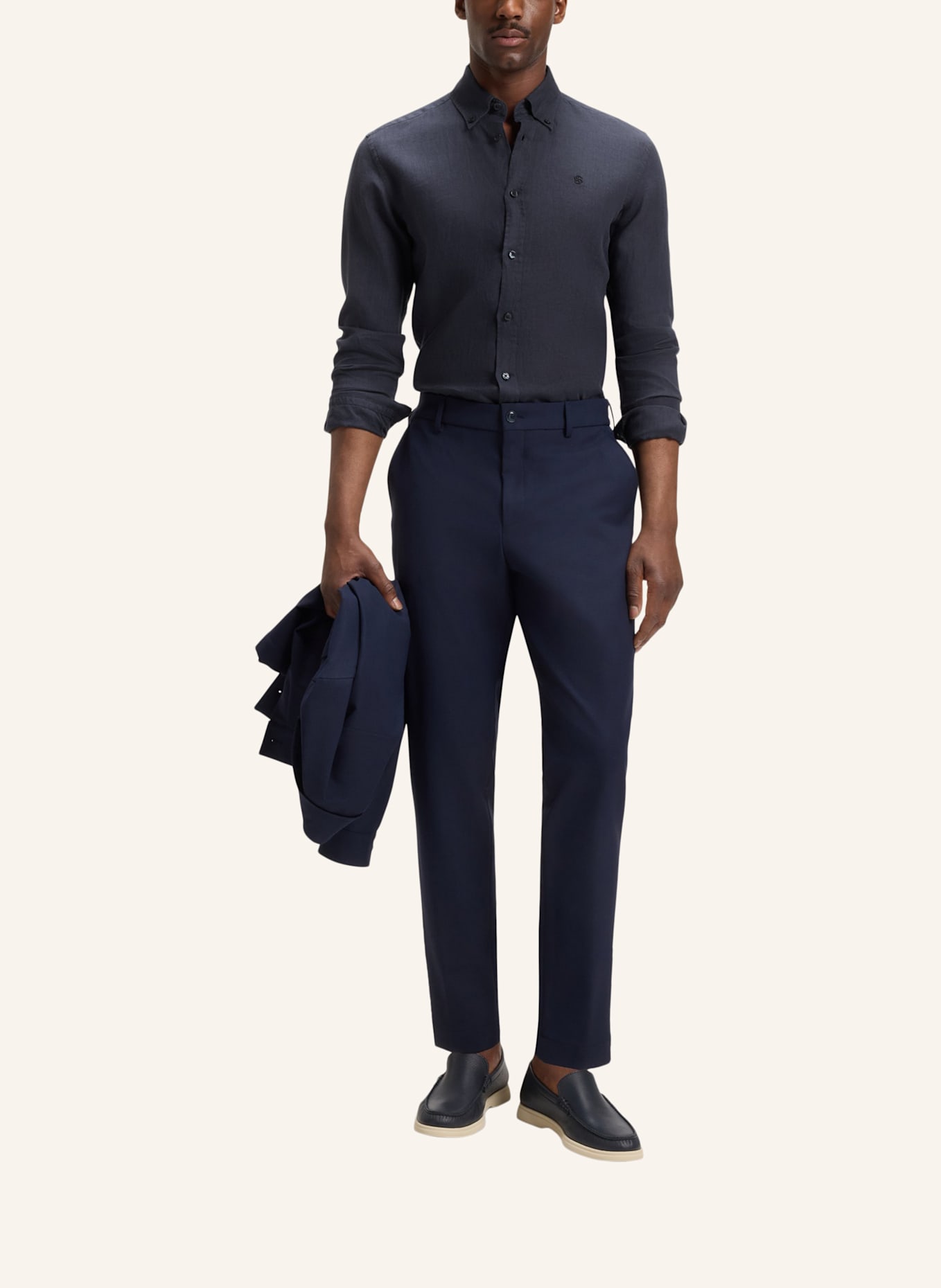 BOSS Casual Hemd H-ROAN-BD-E-C1-253 Slim Fit: DUNKELBLAU