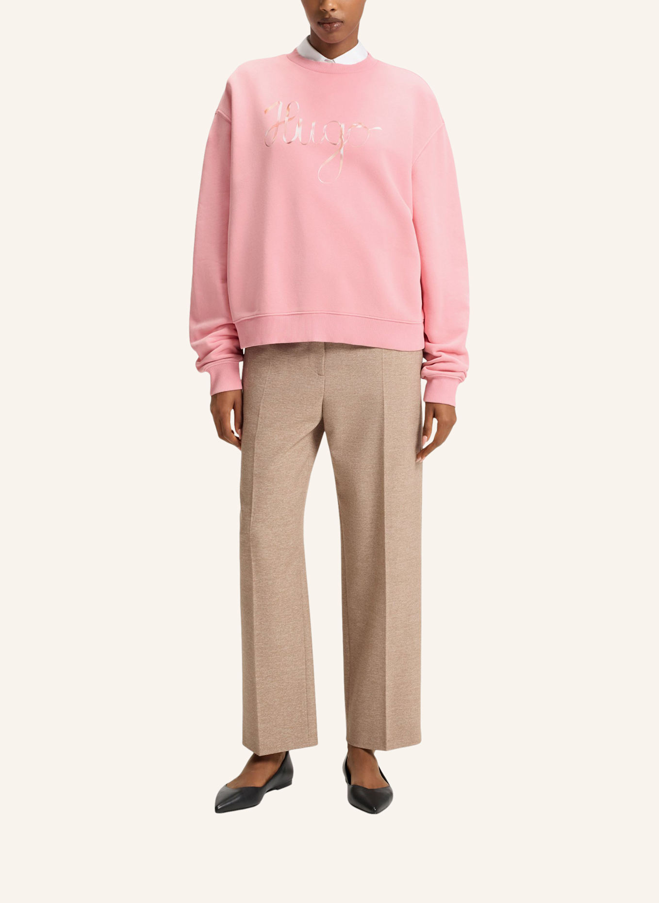 HUGO Sweatshirt DEROXINA_4 Oversize Fit: PINK