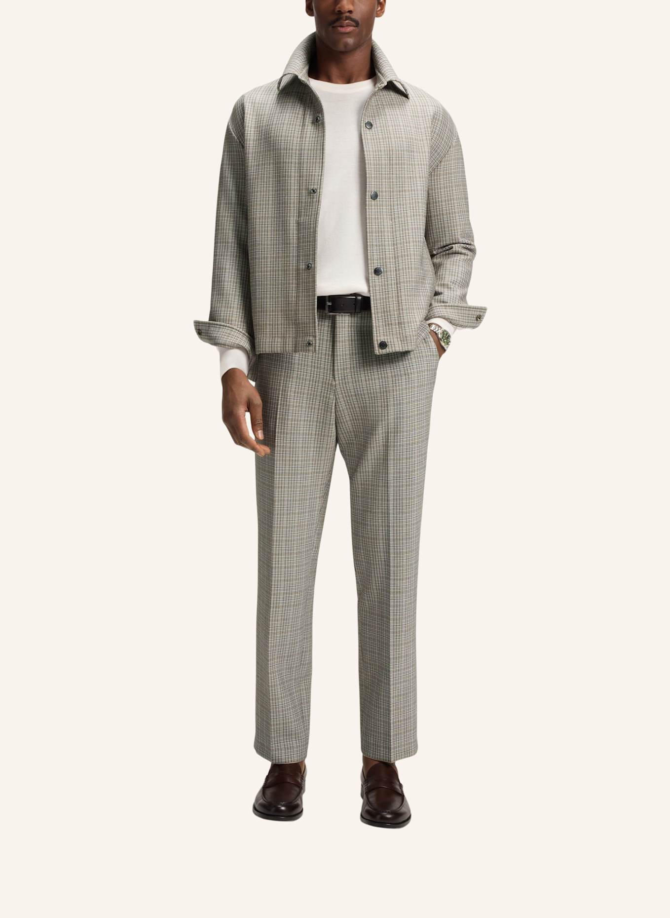 BOSS Business Hose C-PETER-253 Tapered Fit: BEIGE