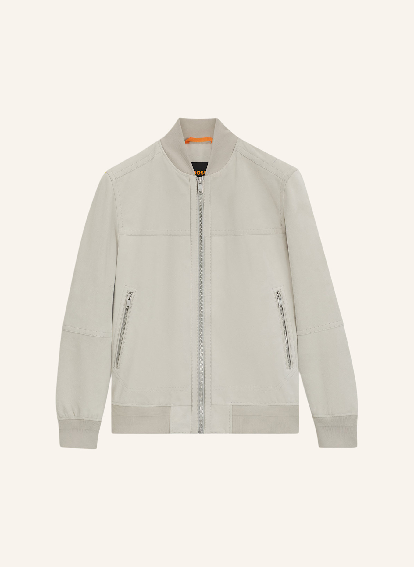 BOSS Lederjacke JOHICE Regular Fit: BEIGE