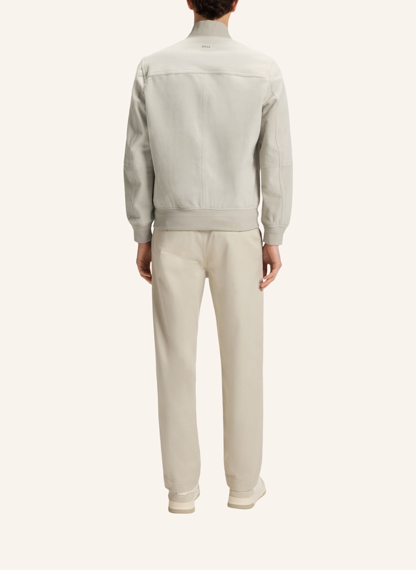 BOSS Lederjacke JOHICE Regular Fit: BEIGE