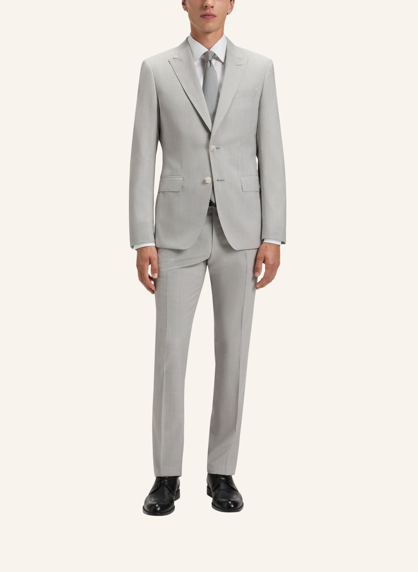BOSS Business Anzug H-HUGE-2PCS-PEAK-242 Slim Fit: SILBER