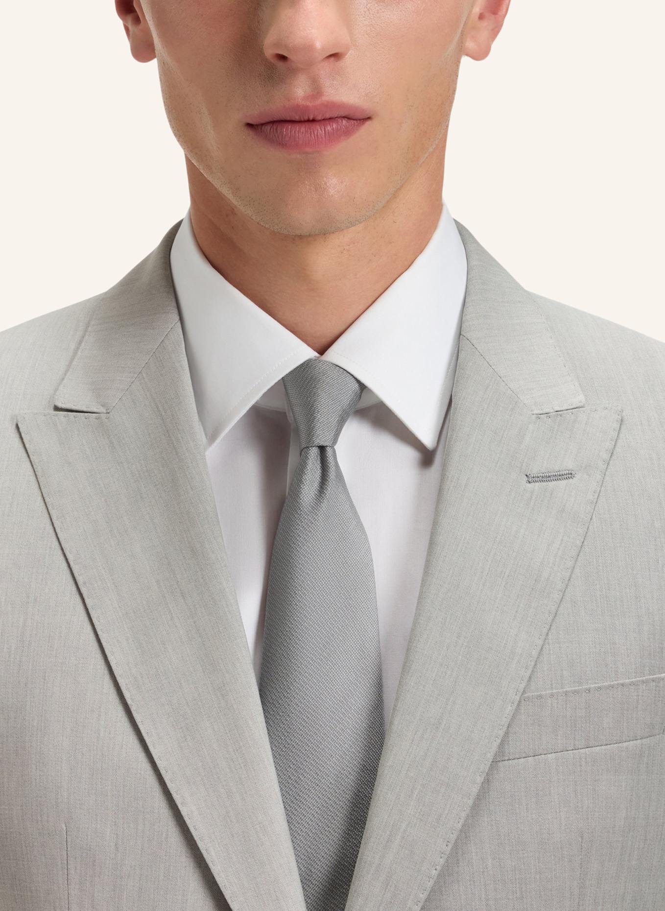 BOSS Business Anzug H-HUGE-2PCS-PEAK-242 Slim Fit: SILBER