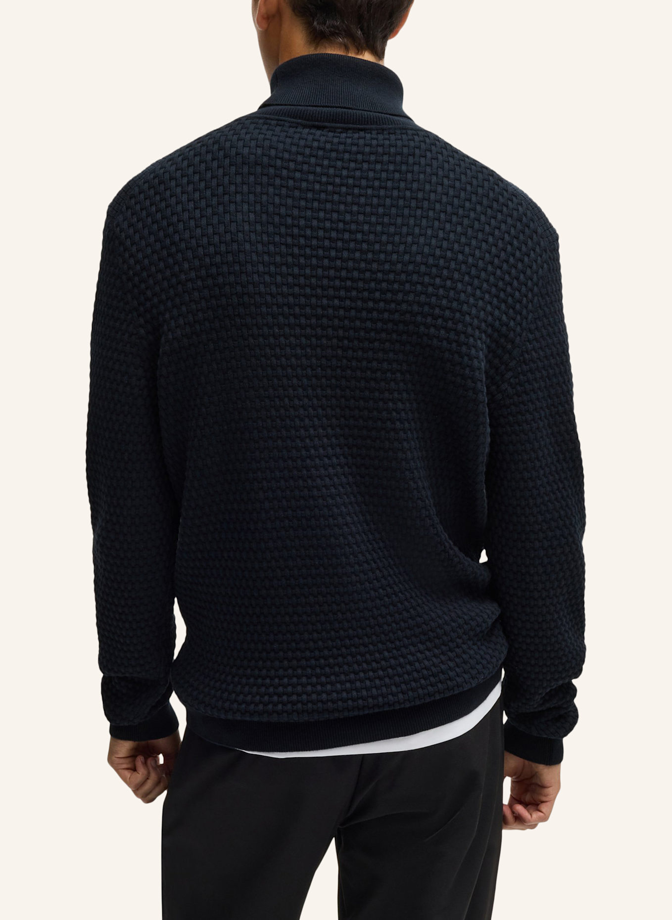 HUGO Pullover SMATTOR Regular Fit: DUNKELBLAU