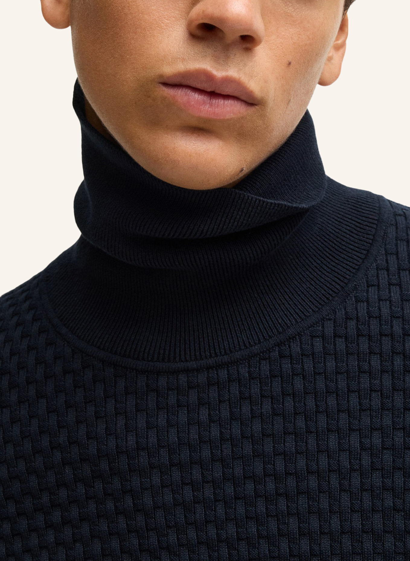 HUGO Pullover SMATTOR Regular Fit: DUNKELBLAU