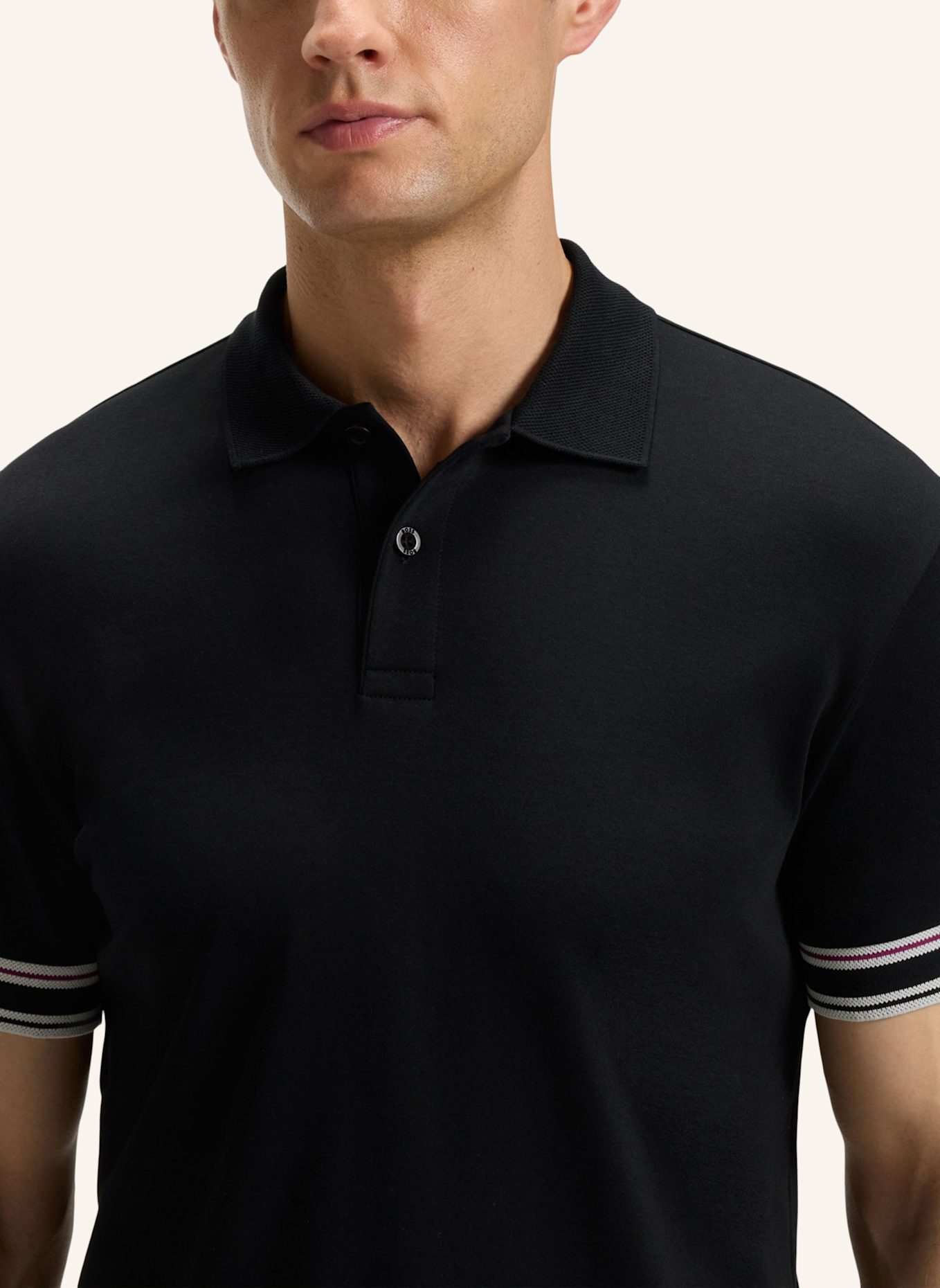 BOSS Poloshirt POLO ZONE Slim Fit: SCHWARZ