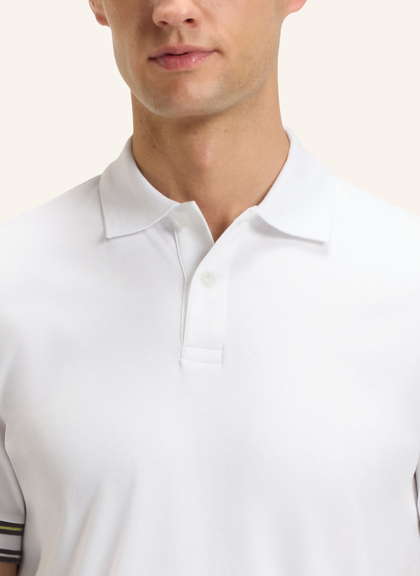 BOSS Poloshirt POLO ZONE Slim Fit: WEISS