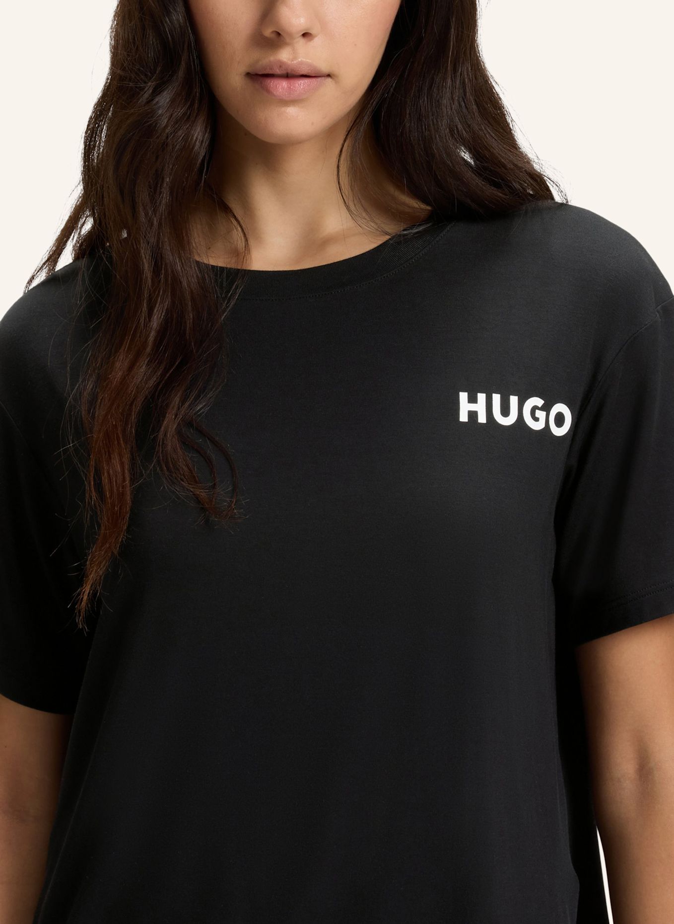 HUGO Pyjama-Oberteil UNITE_T-SHIRT Relaxed Fit: SCHWARZ