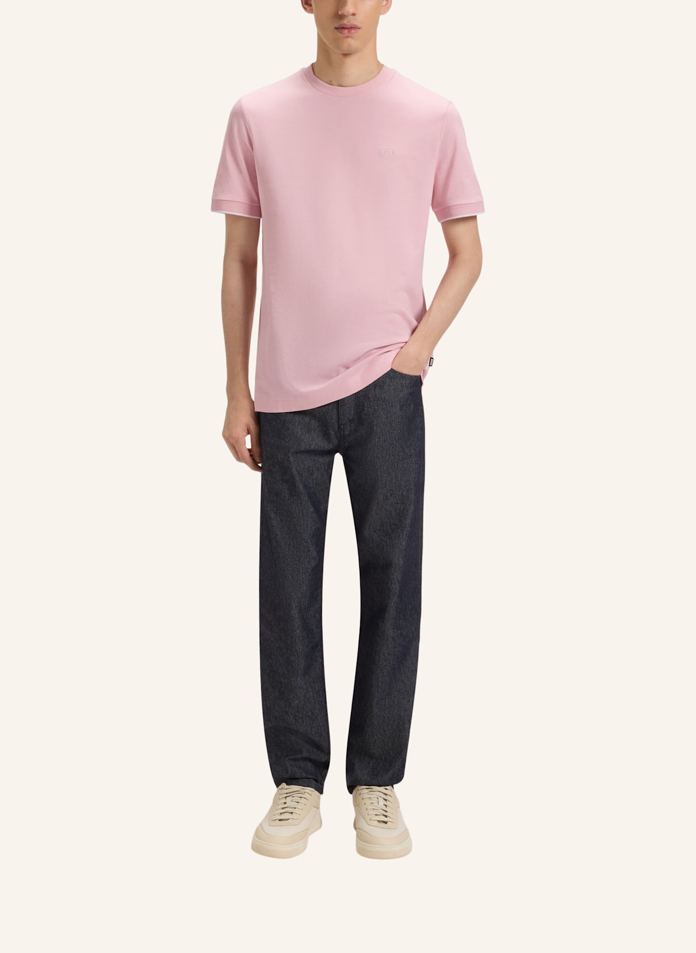 BOSS T-Shirt THOMPSON 250_IN Regular Fit: HELLROSA