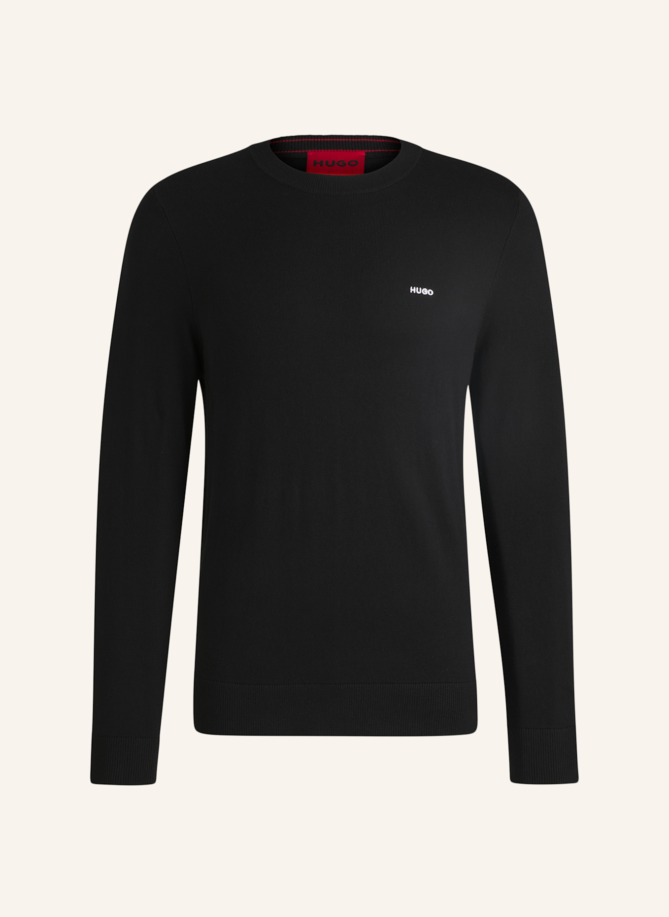 HUGO Pullover SAN CUDO-1 Regular Fit: SCHWARZ