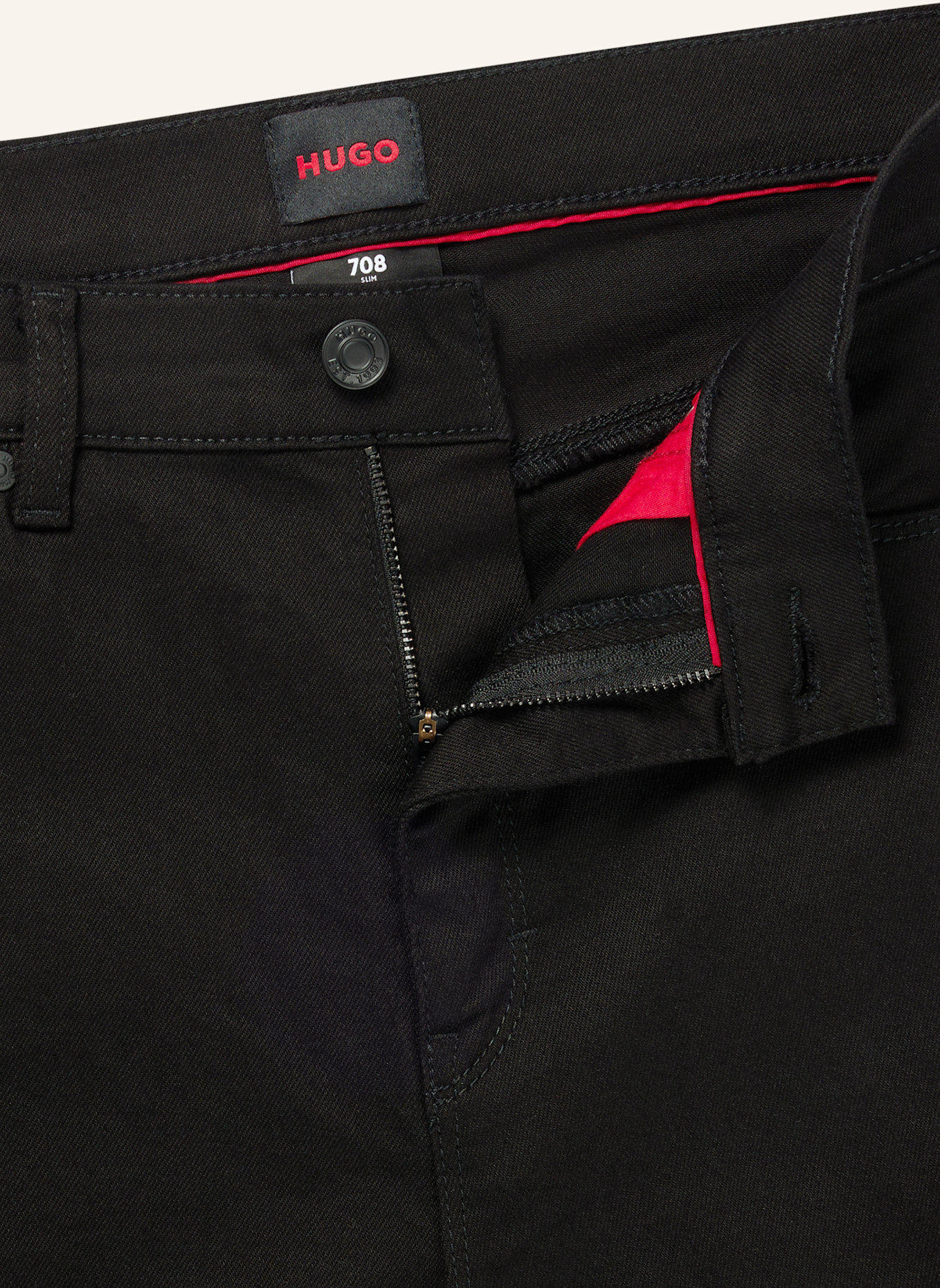 HUGO Jeans HUGO 708 Slim Fit: SCHWARZ