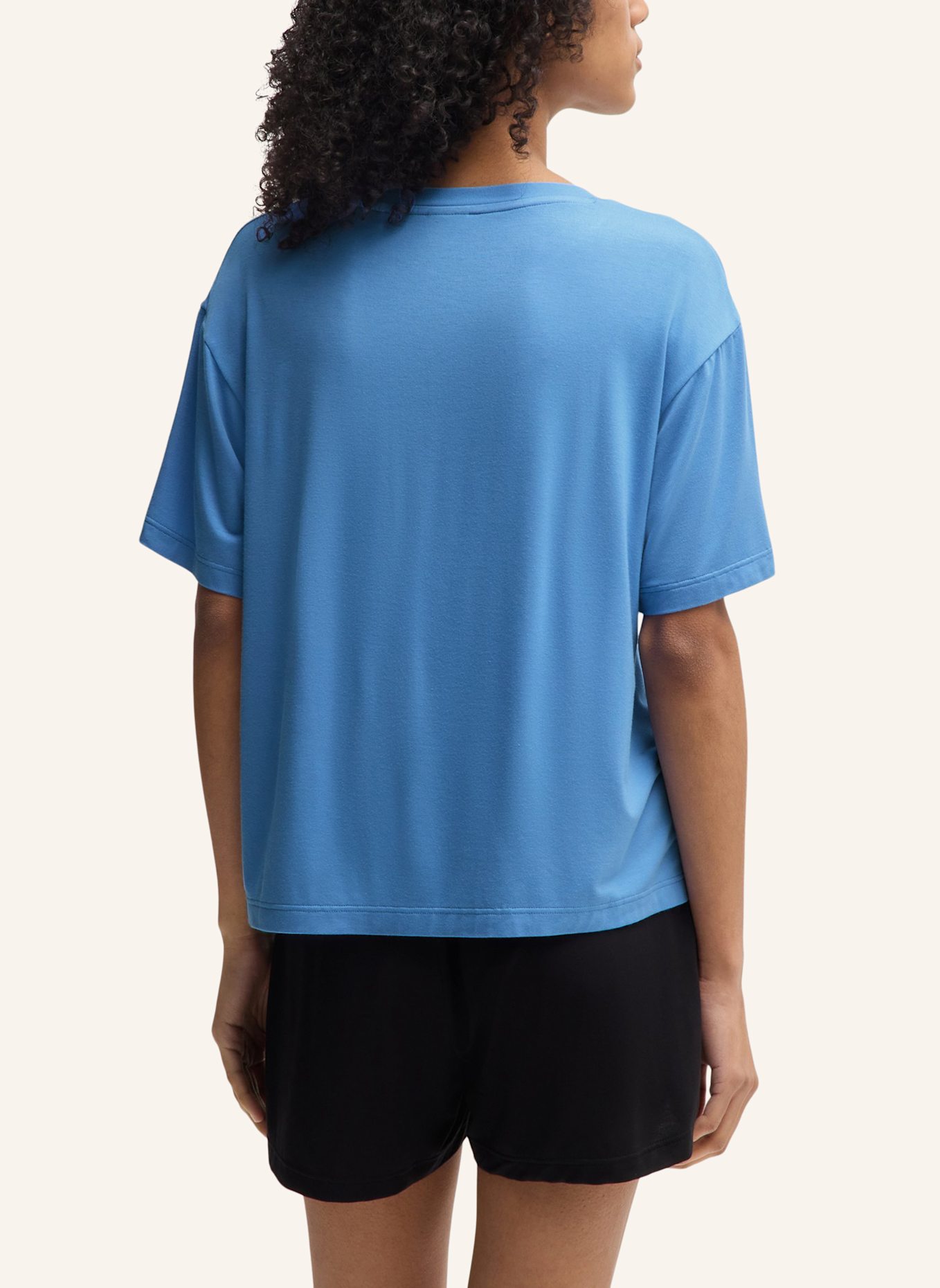 HUGO Pyjama-Oberteil UNITE_T-SHIRT Relaxed Fit: HELLBLAU