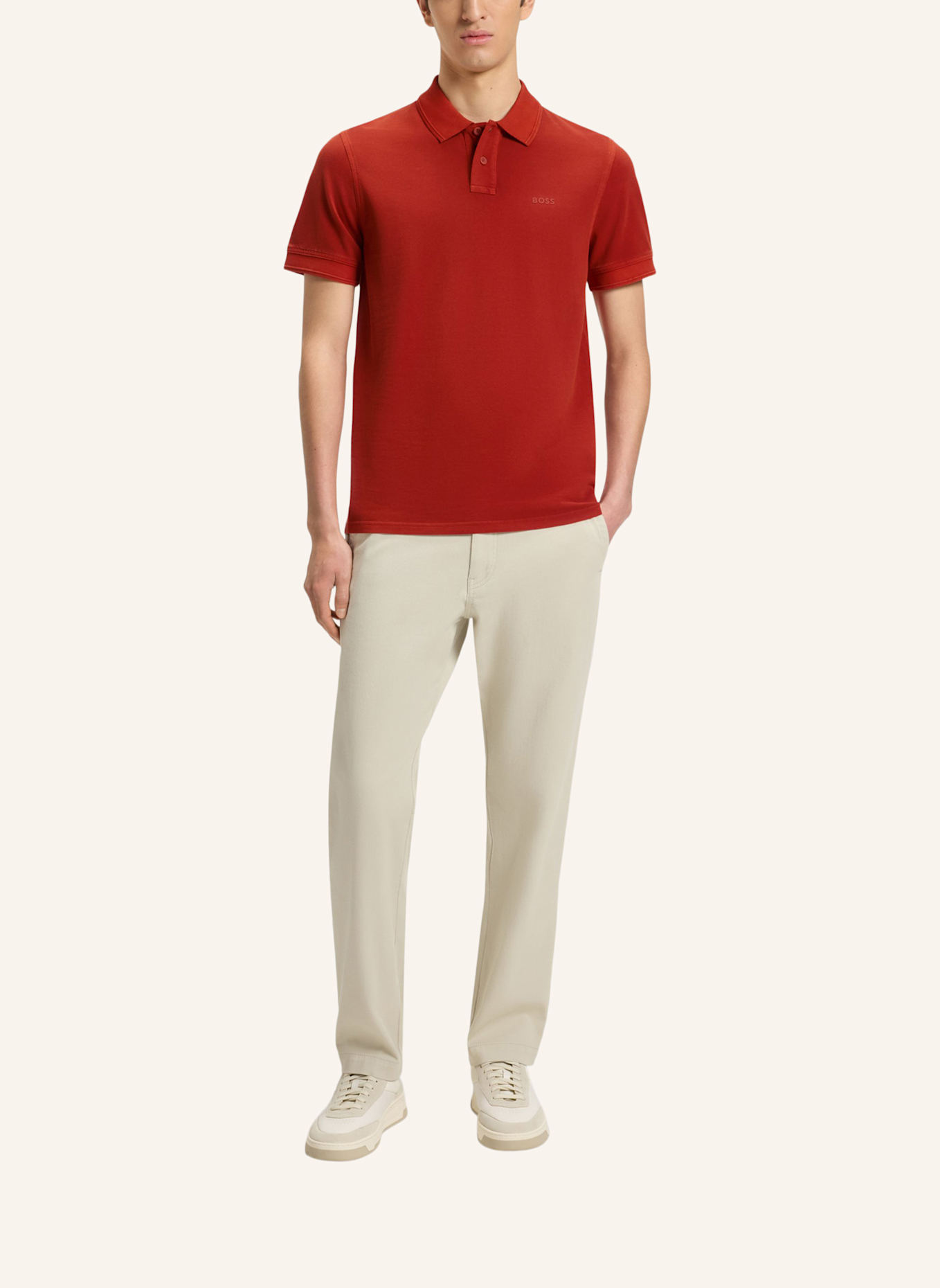 BOSS Piqué-Poloshirt PRIME: ORANGE