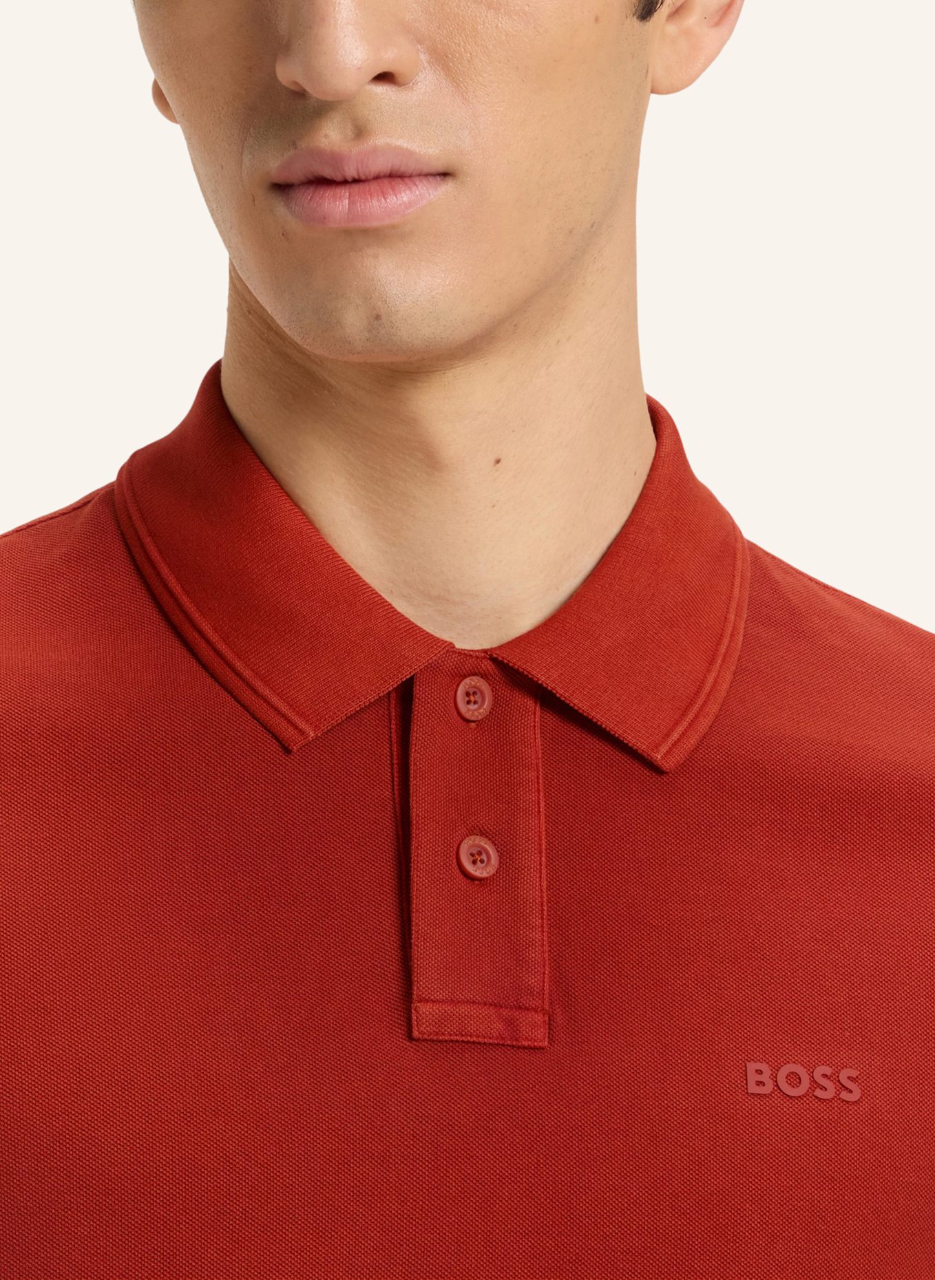 BOSS Piqué-Poloshirt PRIME: ORANGE