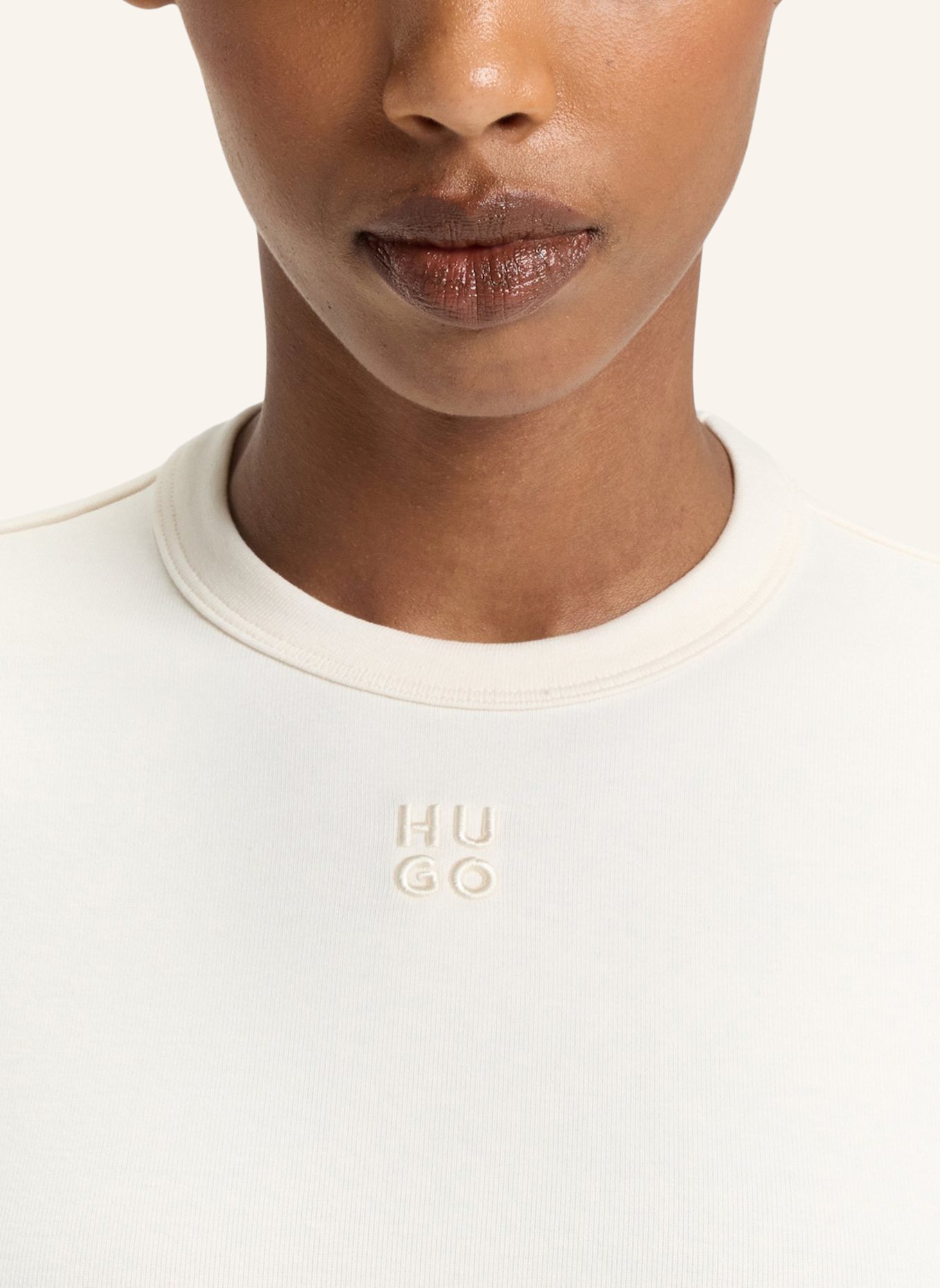 HUGO Casual Top DAFILOMENA_3 Slim Fit: WEISS