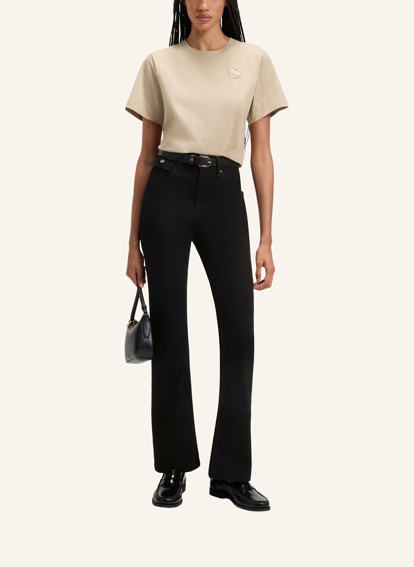 BOSS Jeans LYRIS-BOOTCUT Wide-Leg-Fit: SCHWARZ