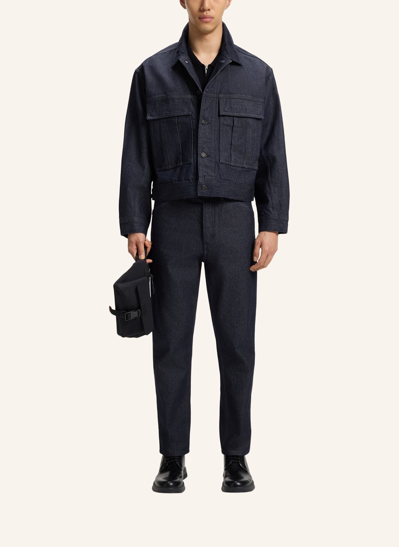 HUGO Casual Jacke HUGO 083 Relaxed Fit: DUNKELBLAU