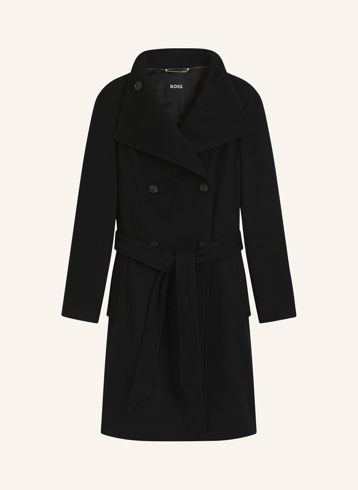 BOSS Klassischer Mantel CEDANDY1_IN Regular Fit: SCHWARZ