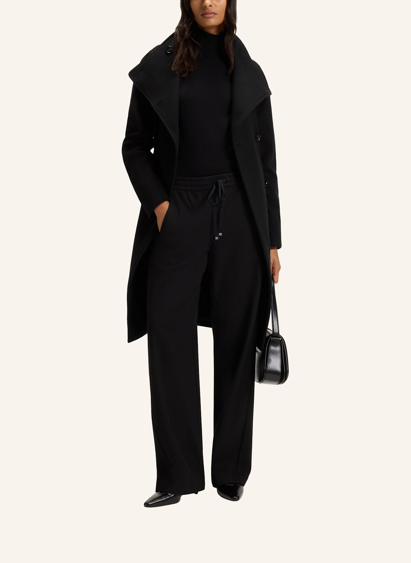 BOSS Klassischer Mantel CEDANDY1_IN Regular Fit: SCHWARZ