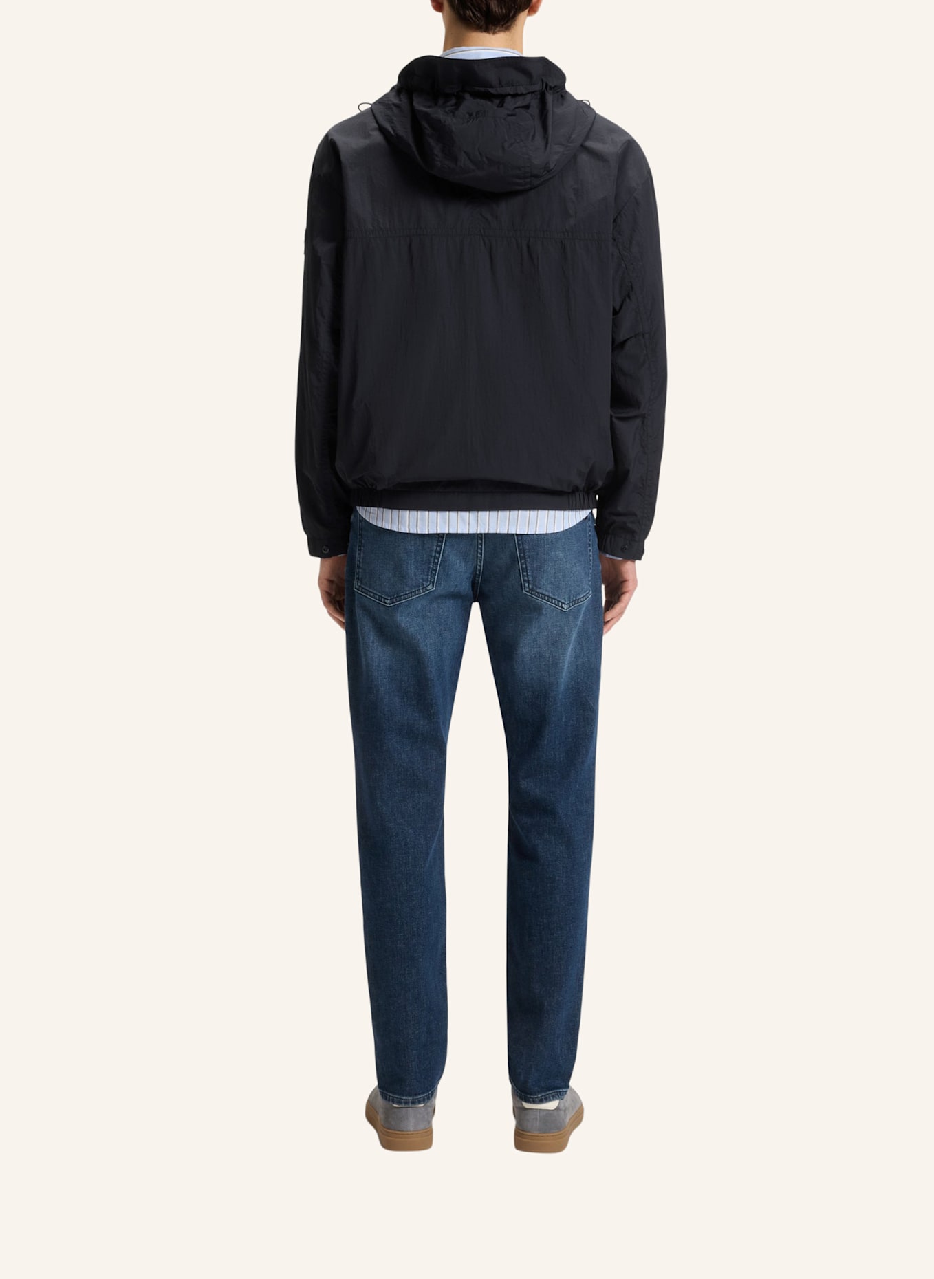 BOSS Casual Jacke OMUSK-W Oversize Fit: DUNKELBLAU