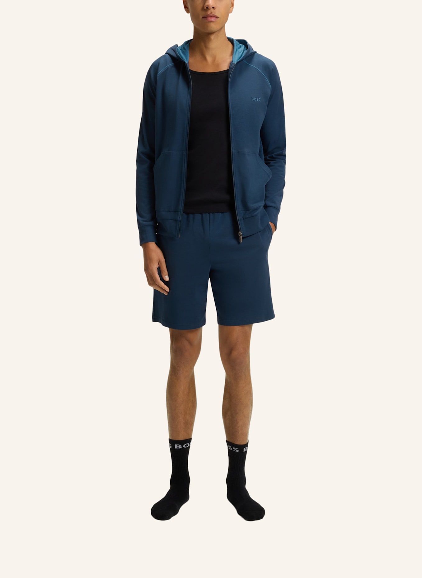BOSS Loungewear Unterteil MIX&MATCH SHORT CW: BLAU