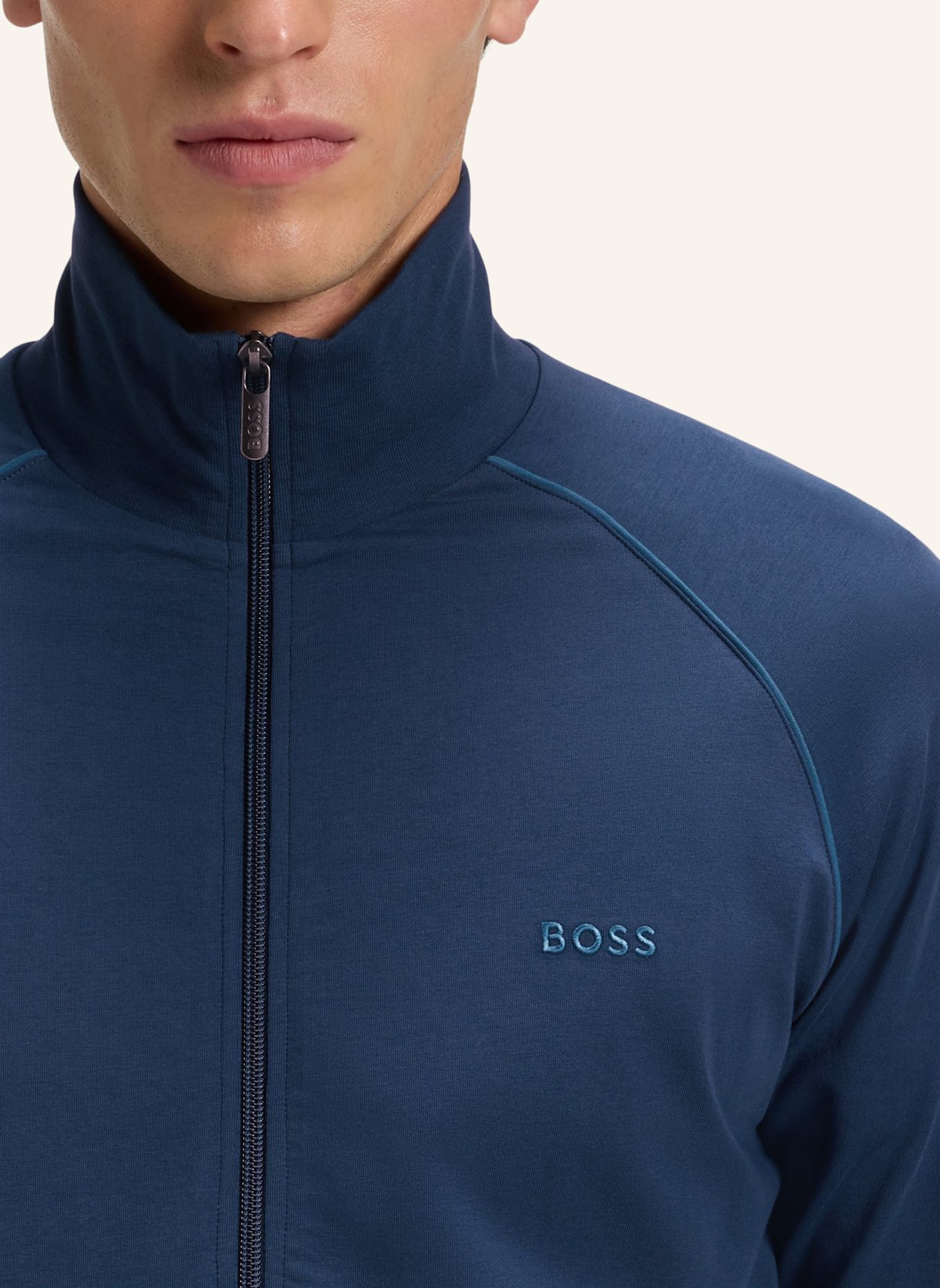 BOSS Loungewear Jacke MIX&MATCH JACKET Z Regular Fit: BLAU