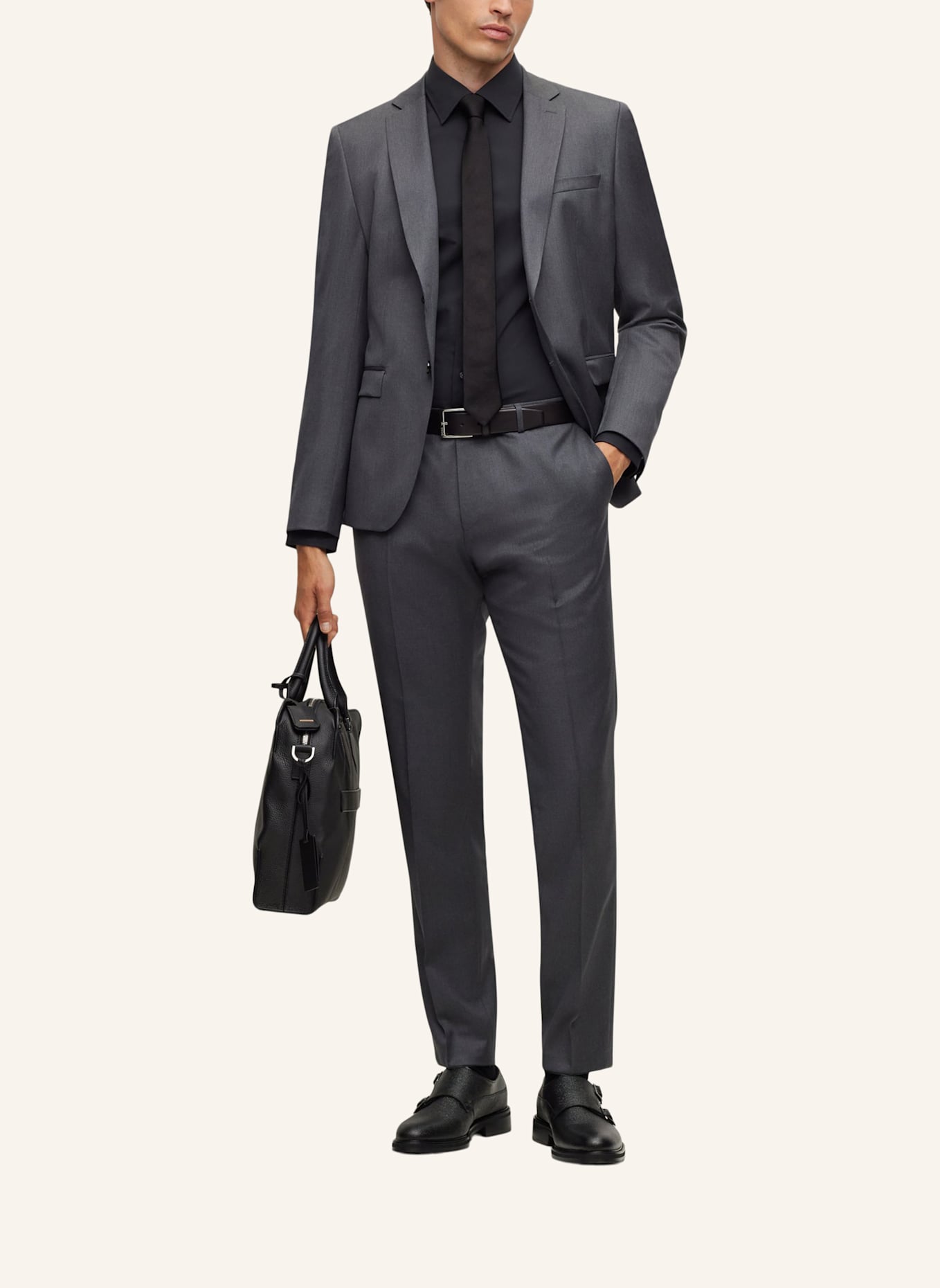 BOSS Business Hose H-WENTEN-B1 Extra-Slim Fit: DUNKELGRAU